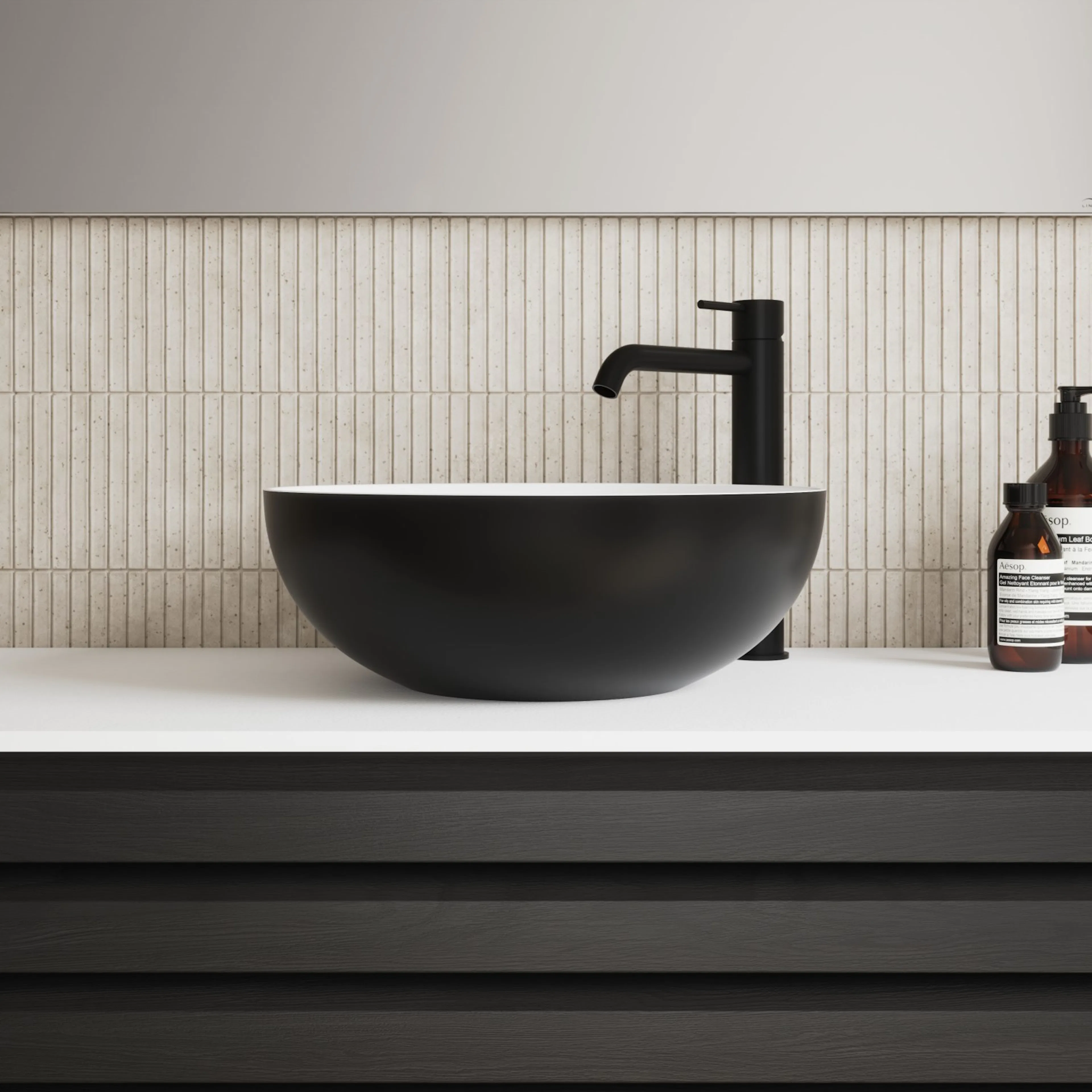 Topplate Linn Bad Corian