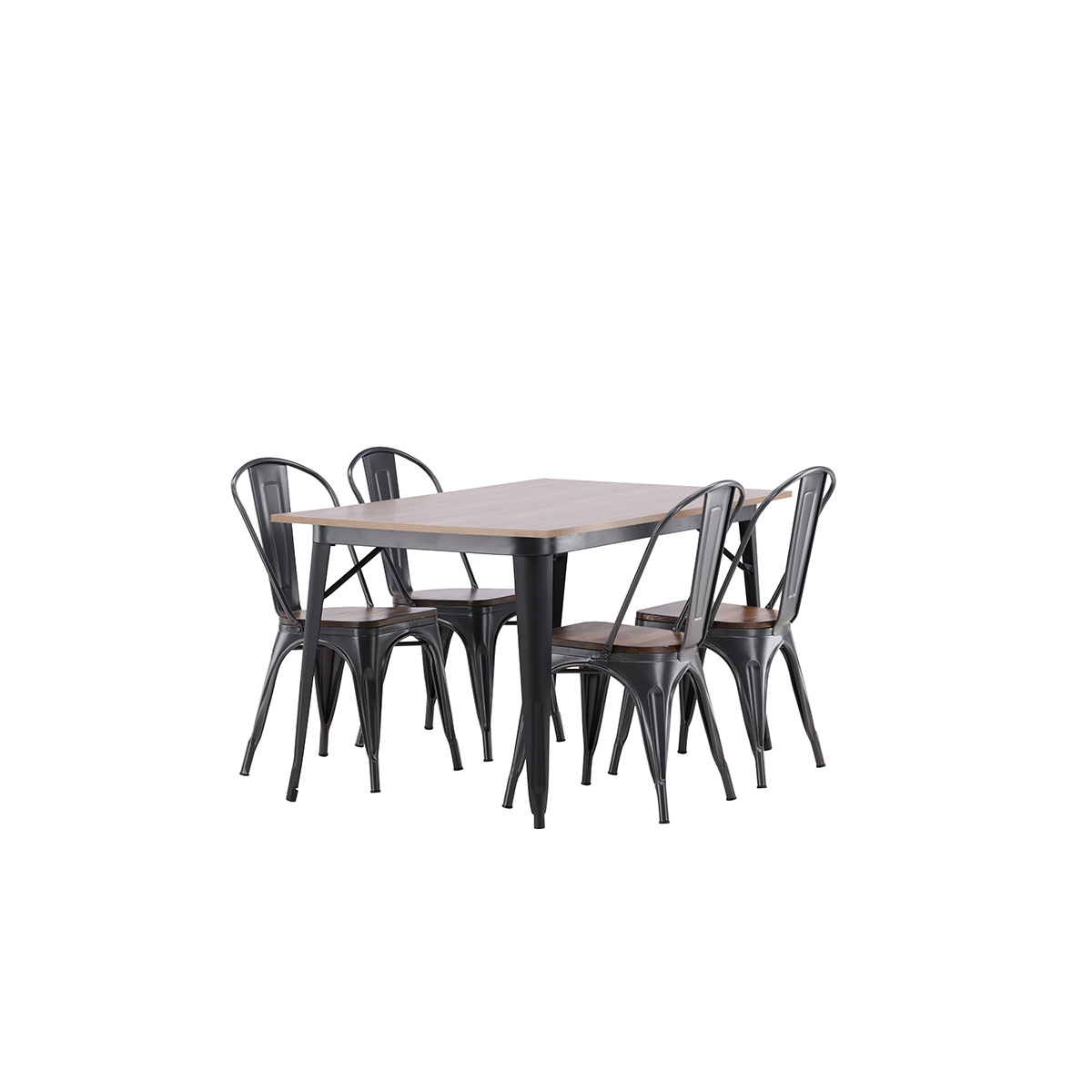 Spisegruppe Venture Home Tempe med 4 Tempe Stoler