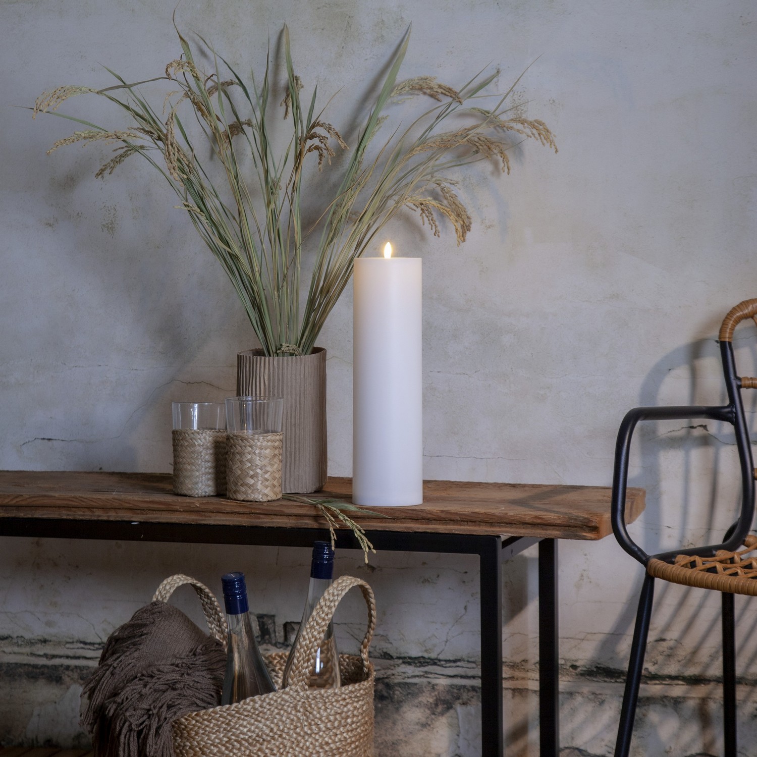 LED-Lys Star Trading Flamme Rett Hvit