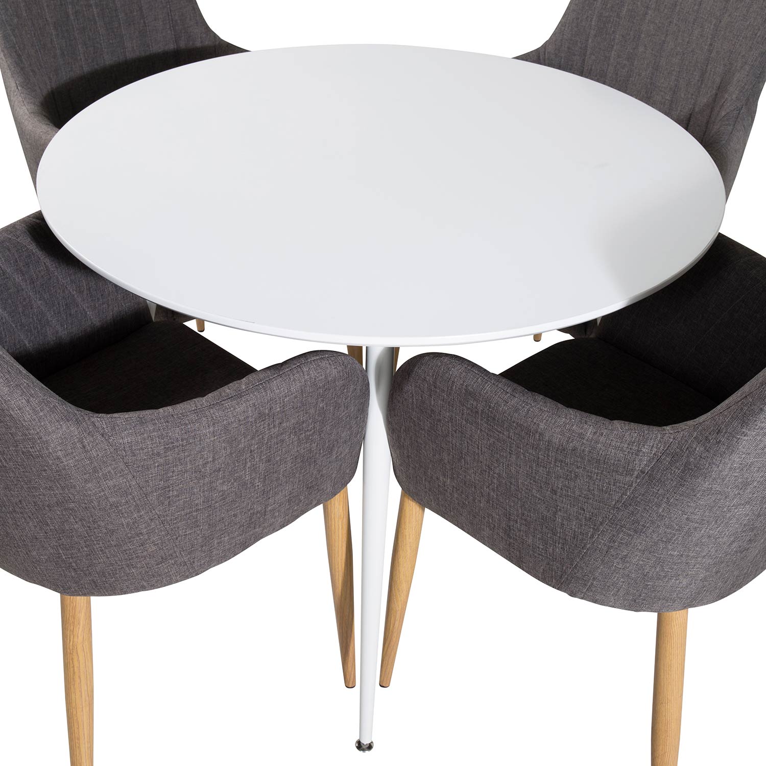 Spisegruppe Venture Home Plake med 4 Corina Stoler Polyester Rundt