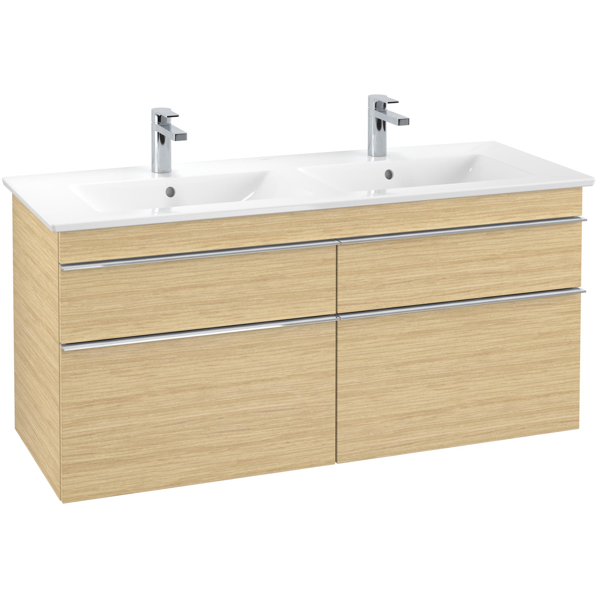Tvättställsskåp Villeroy & Boch Venticello 125 cm med 4 Lådor för Dubbla Tvättställ | badrum - badrumsmobler - tvattstallsskap-och-kommod | KakelKungen