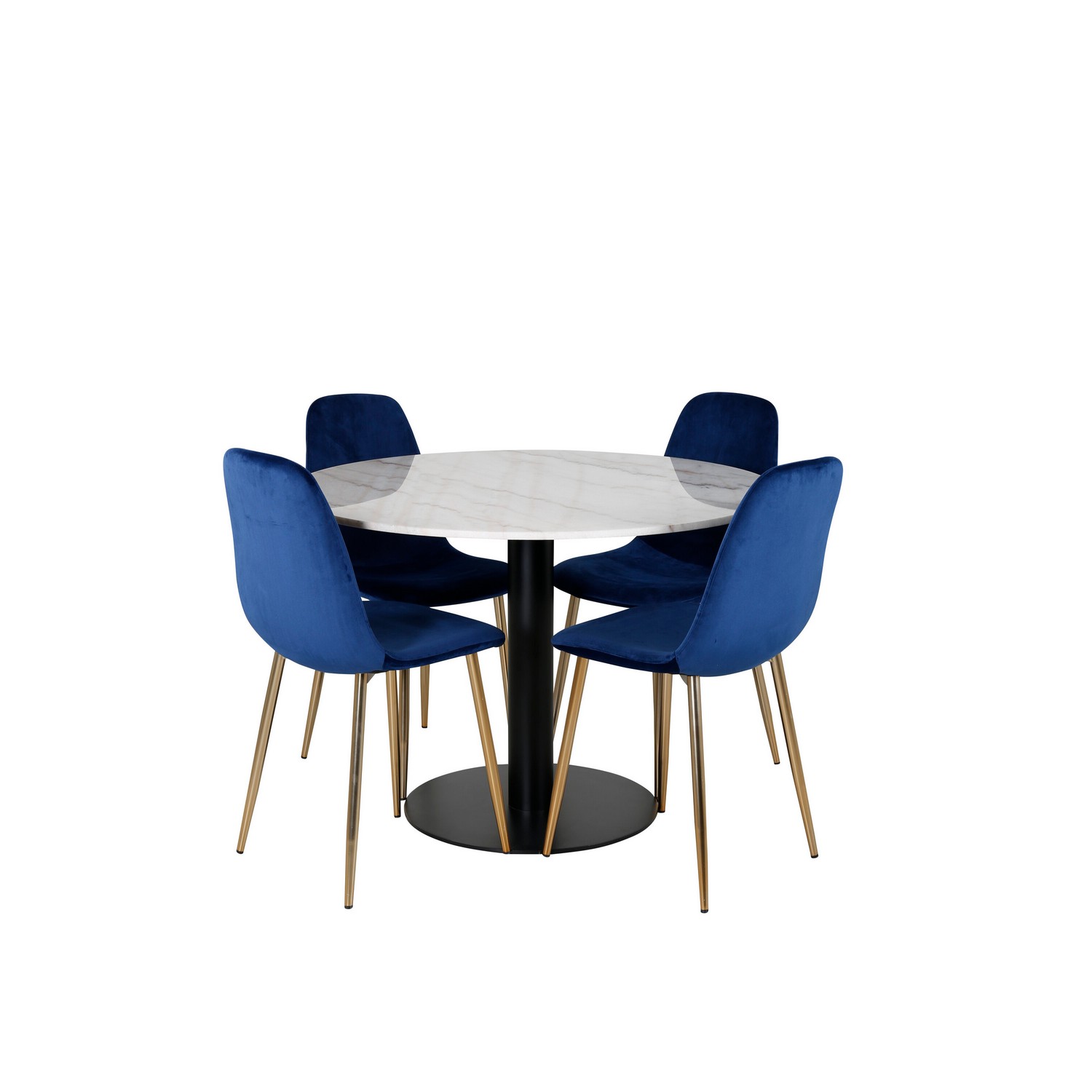Spisegruppe Venture Home Estelle HHvitmed 4 Pobbie Stoler
