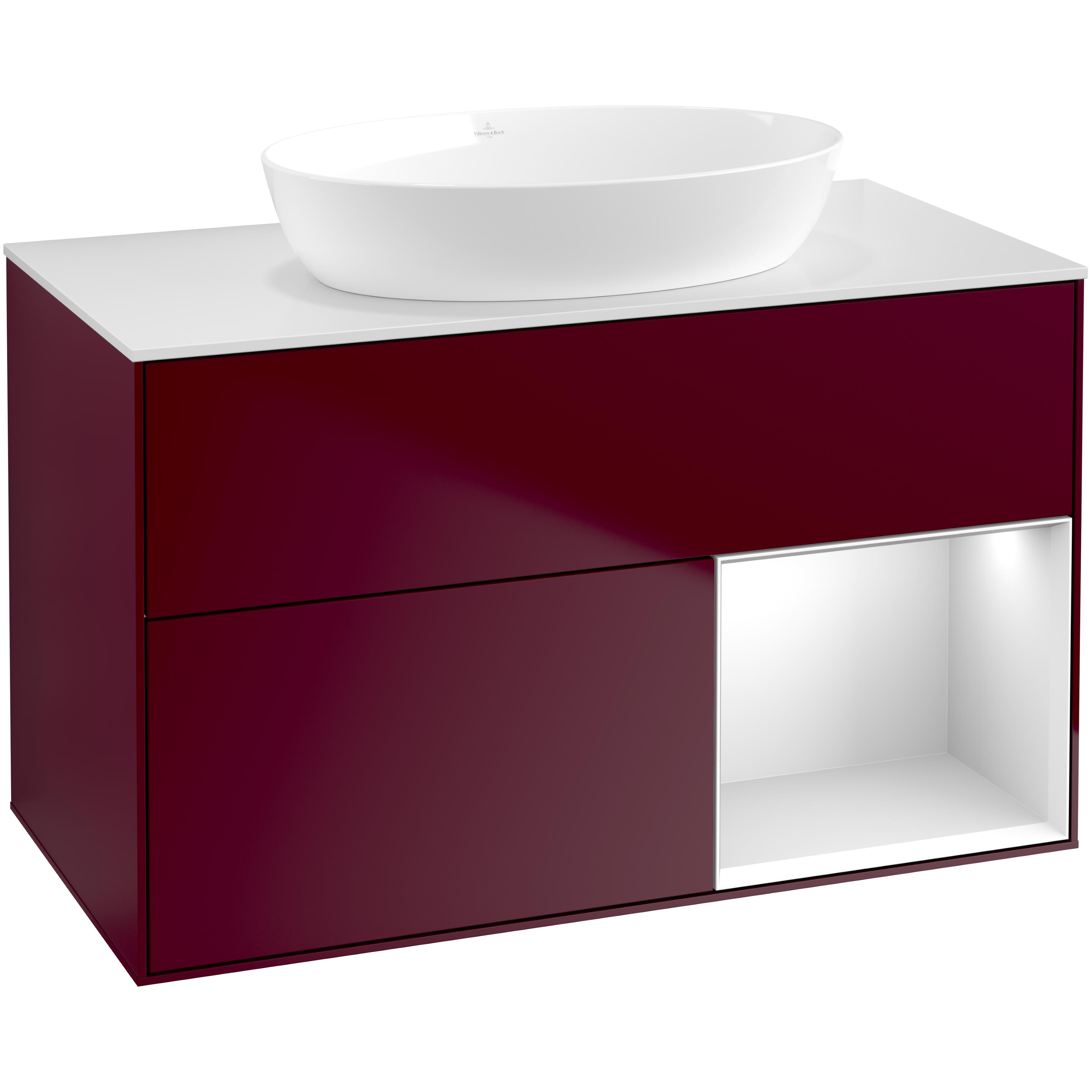 Tvättställsskåp Villeroy & Boch Finion med 2 Lådor Hylla och Bänkskiva för Fristående Tvättställ från Artis & Collaro