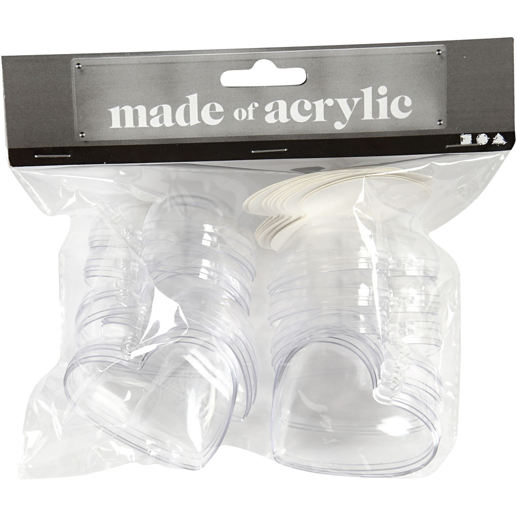 Deko-Hjerte Creativ Company Transparent 10 stk/1 Pk