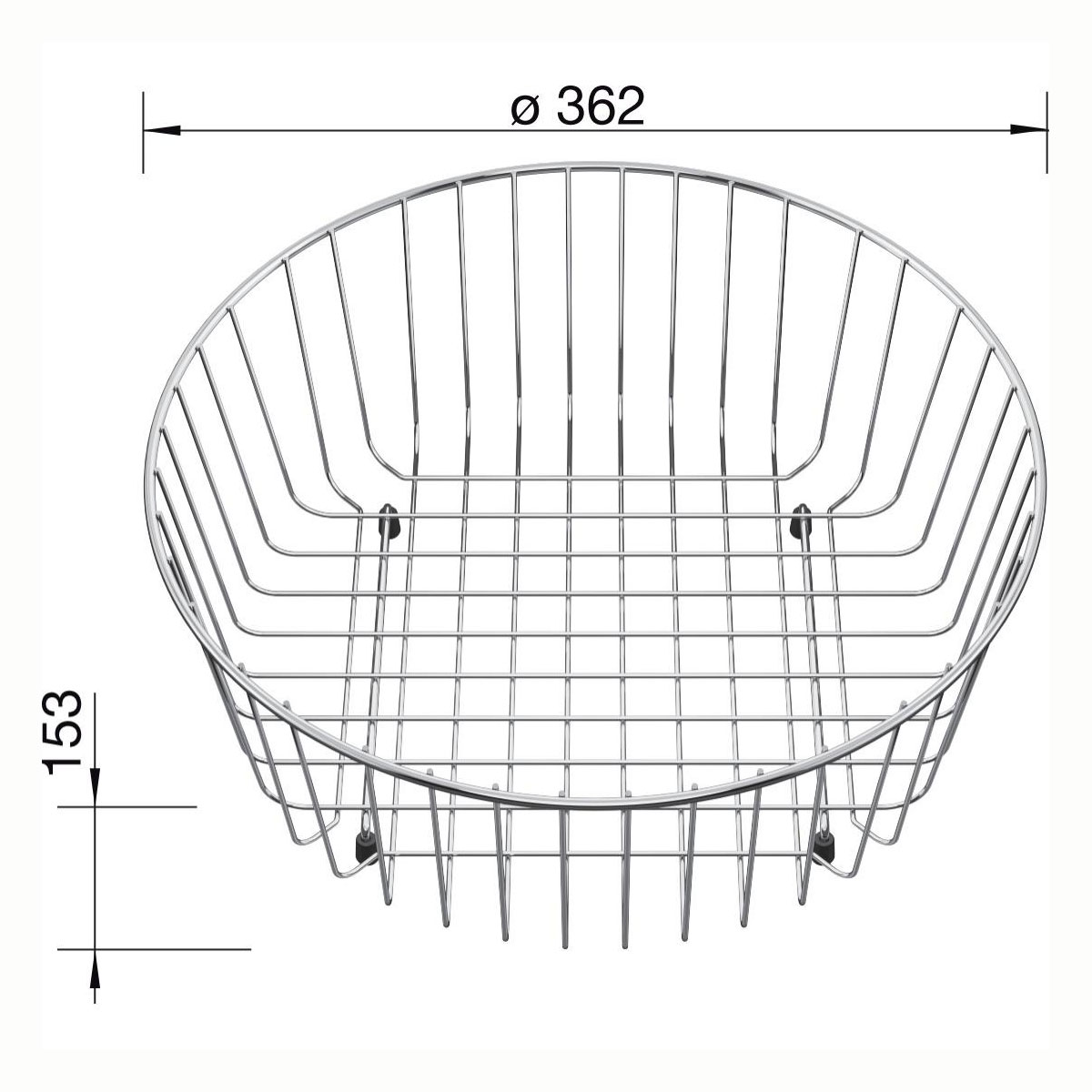 Oppvaskstativ Blanco Rustfritt stål ø365 mm