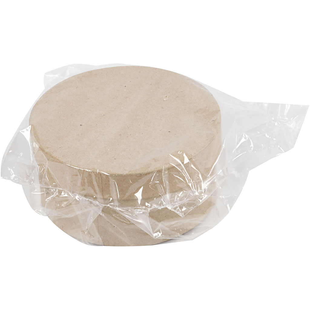 Håndlagde Esker Creativ Company Runde pappesker 3 stk / 1 sett