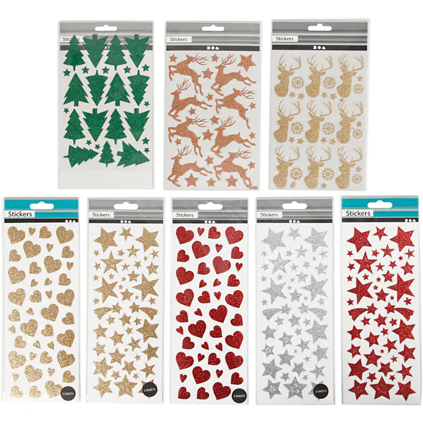 Klistremerker Creativ Company Glitter 8 Stk