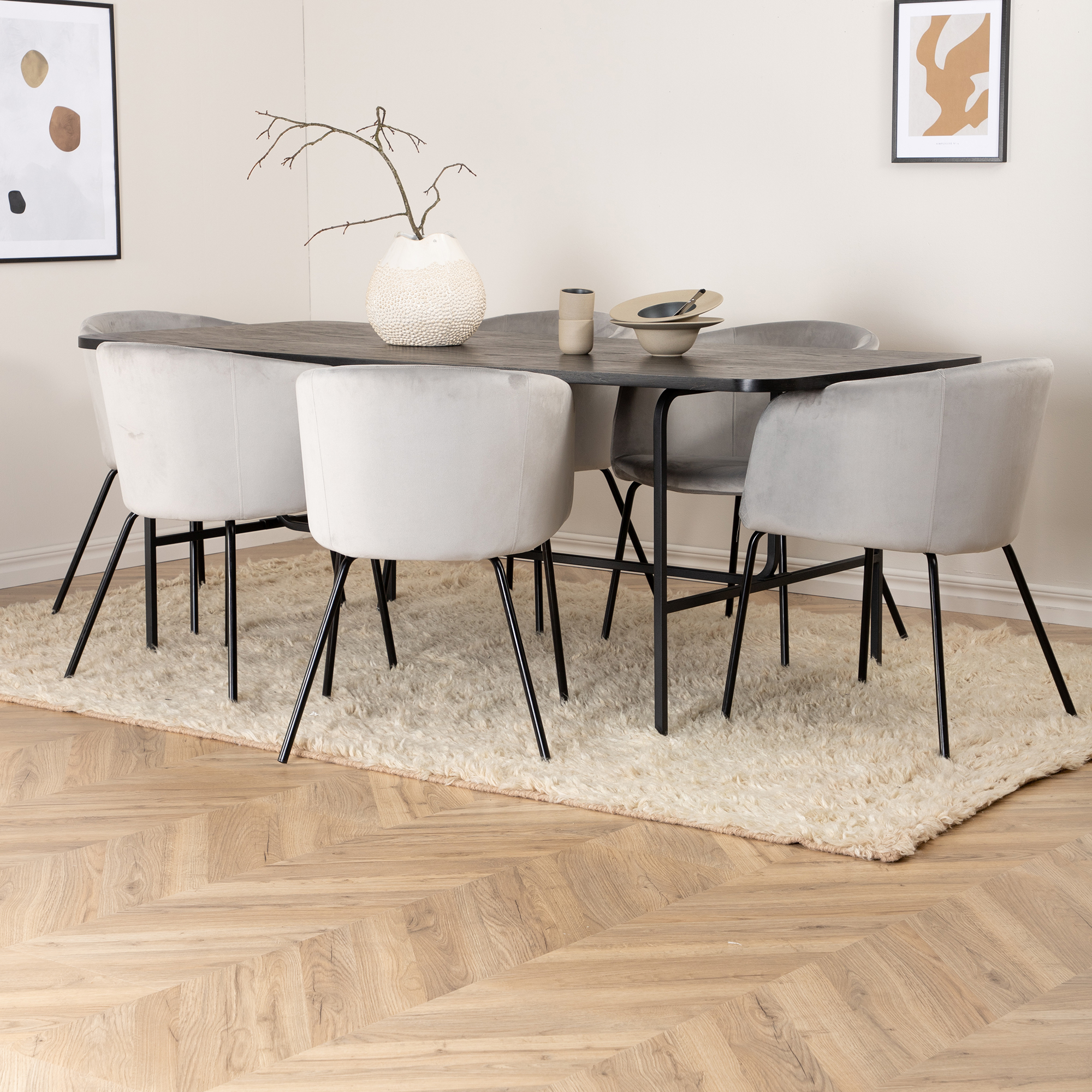 Spisegruppe Venture Home Chicago med 6 Bergen Stoler
