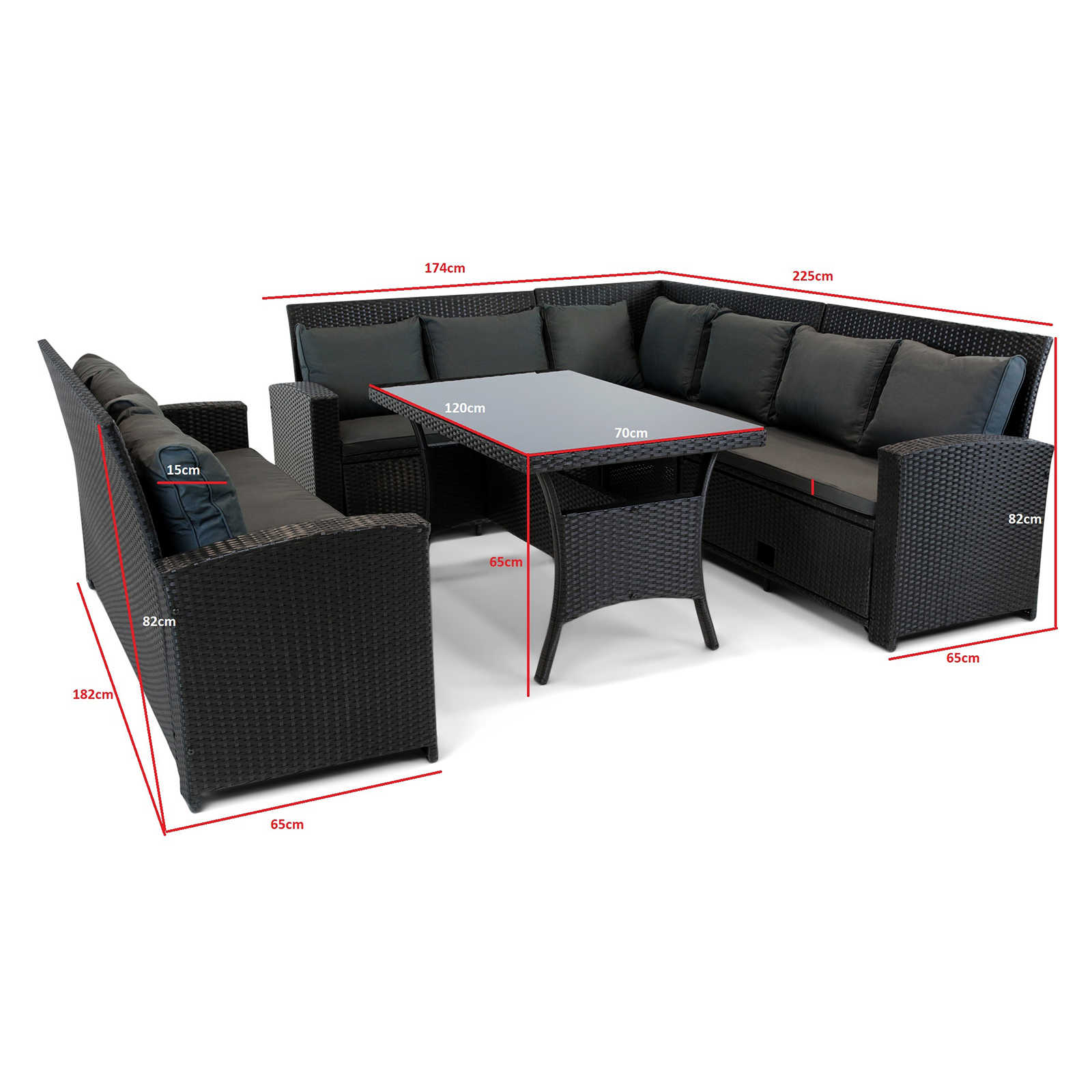 Loungegruppe Lyfco Sannäs Grå
