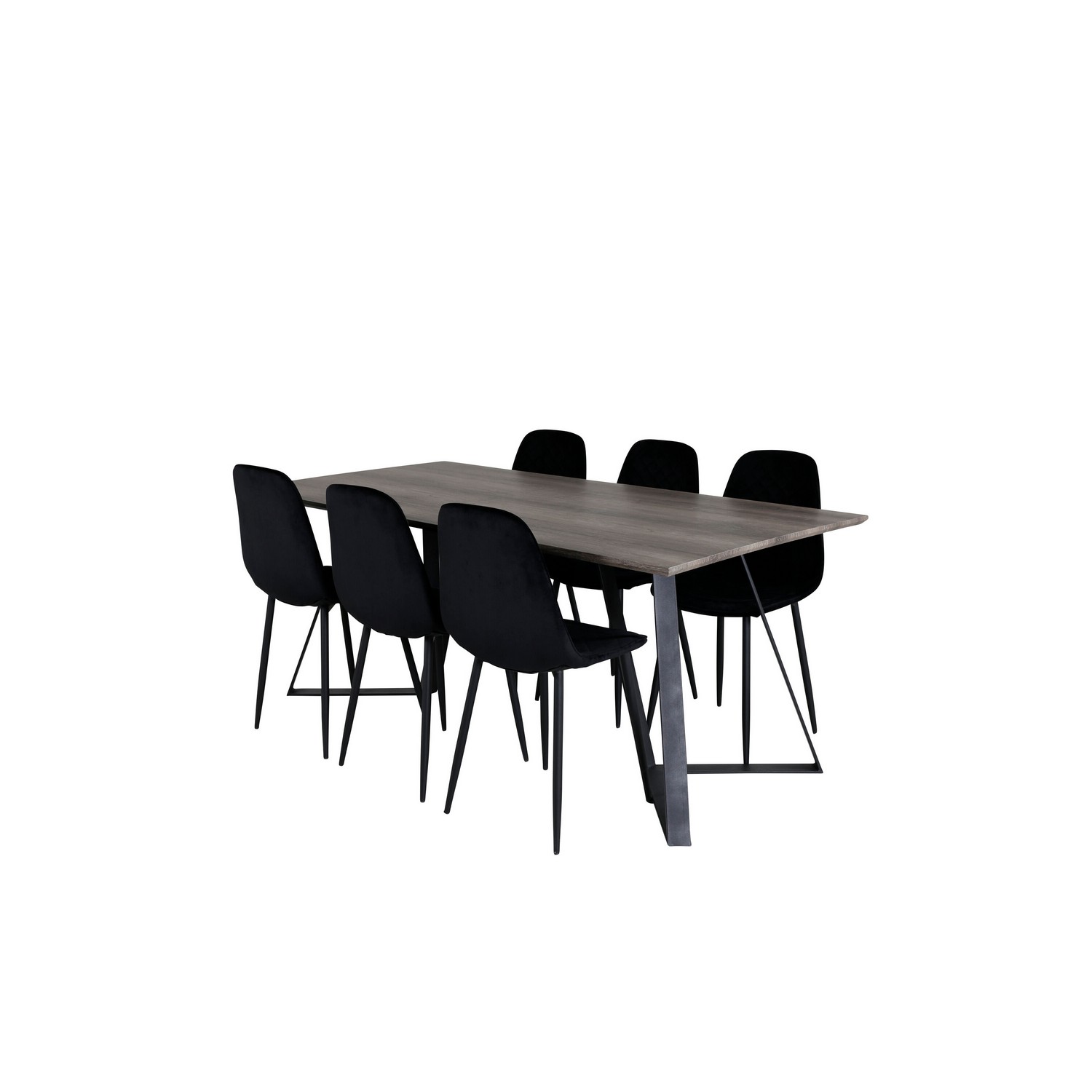Spisegruppe Venture Home Madde med 6 Phoi Stoler Fløyel