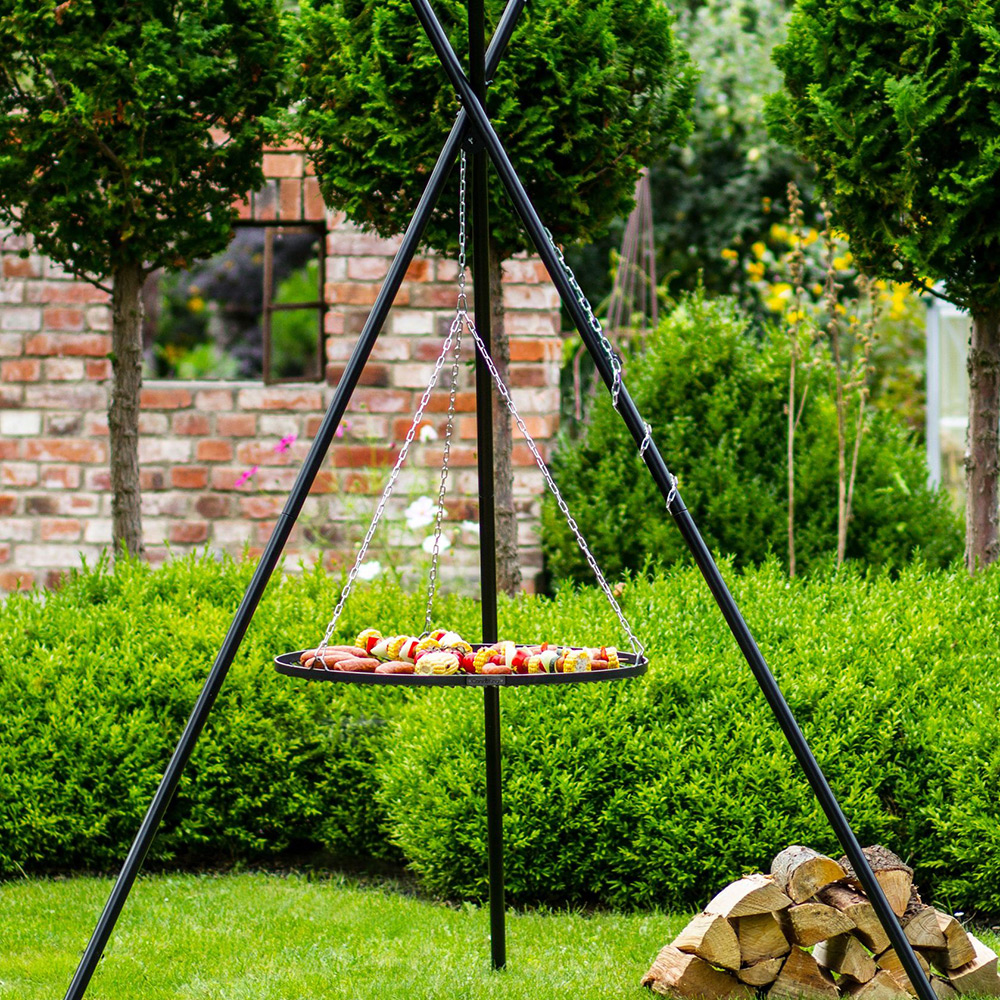 Tripod Grill gop CookKing Med Ø60 cm Rist i Råstål