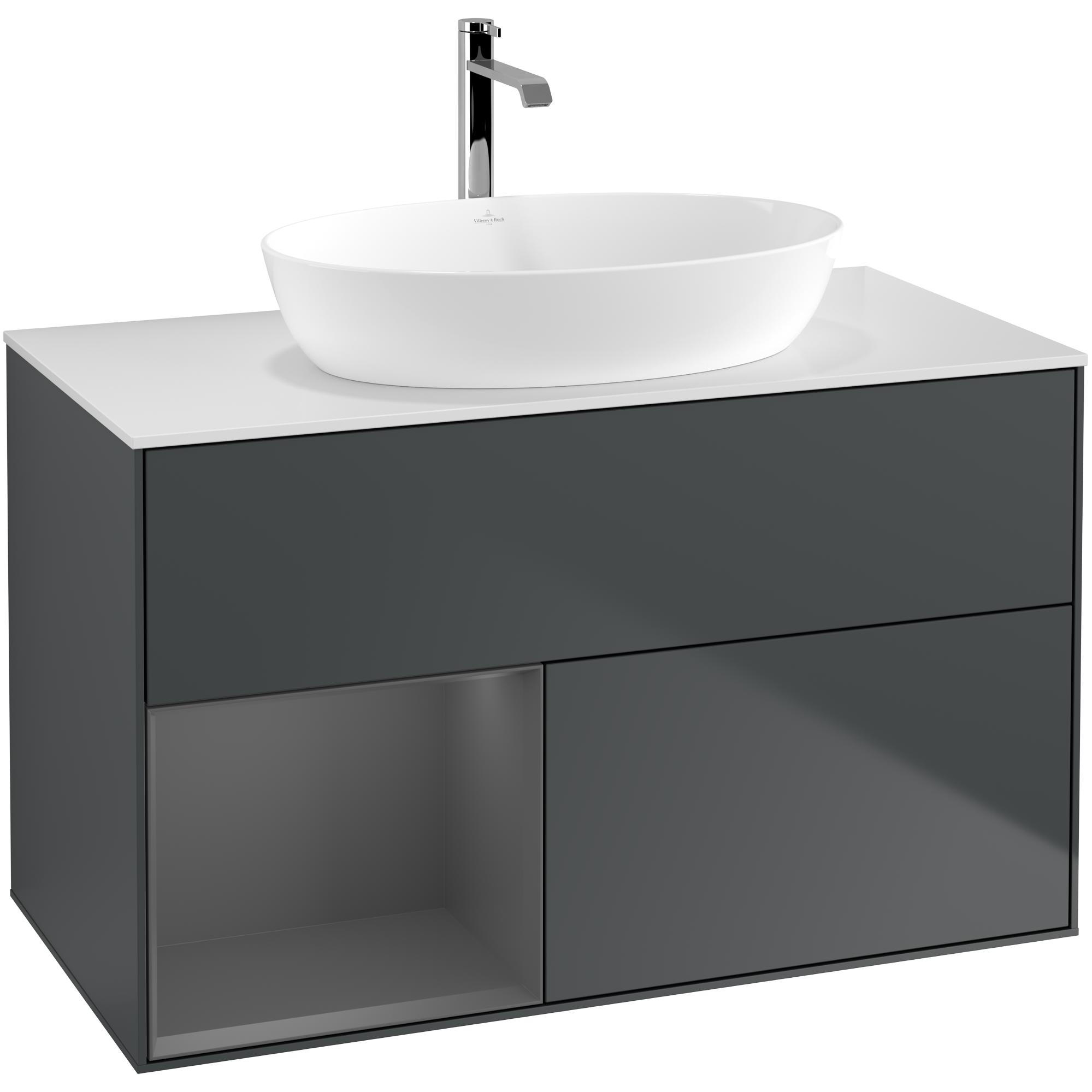 Tvättställsskåp Villeroy & Boch Finion med 2 Lådor Hylla och Bänkskiva för Fristående Tvättställ från Artis & Collaro