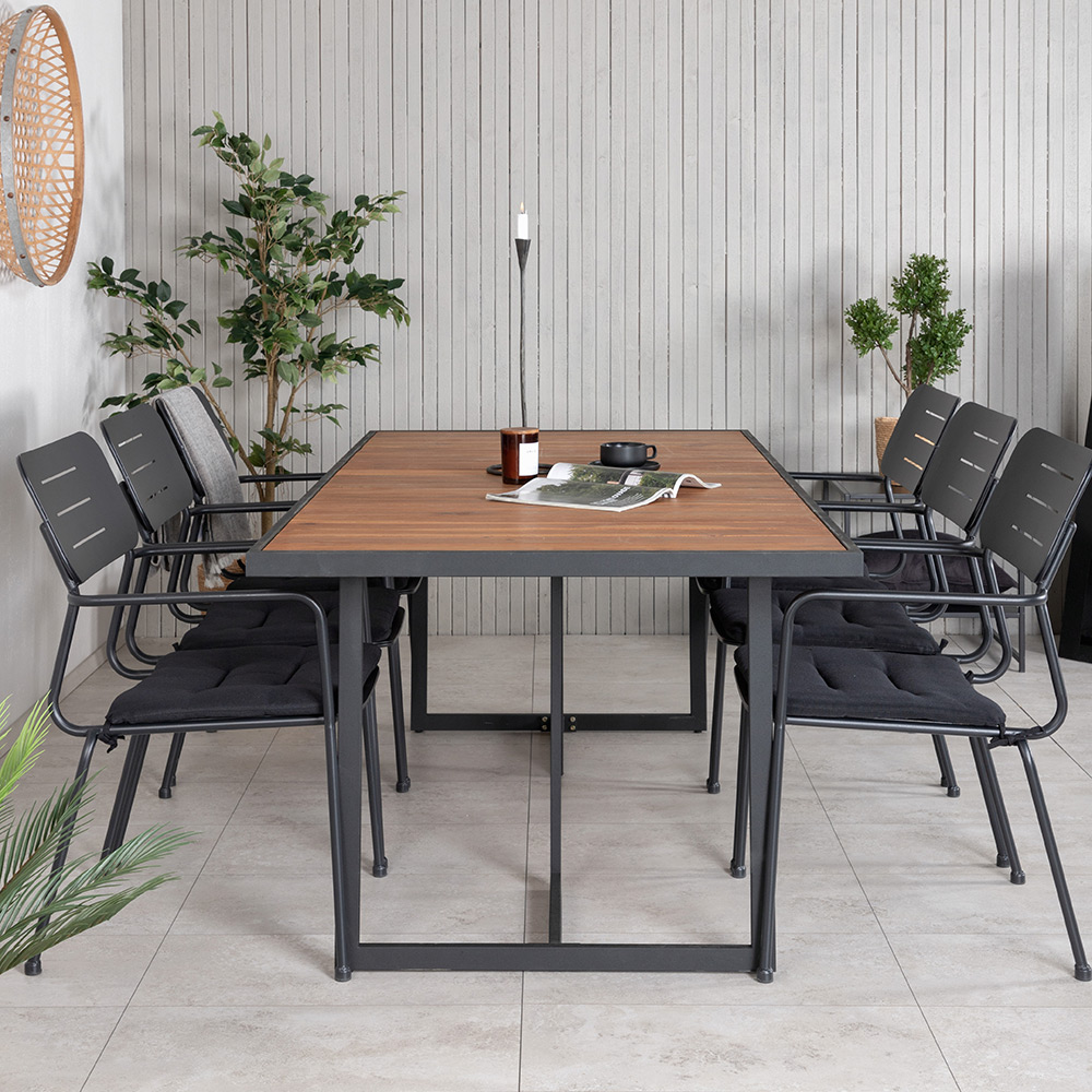 Spisegruppe Venture Home King med 6 Nime Spisestoler