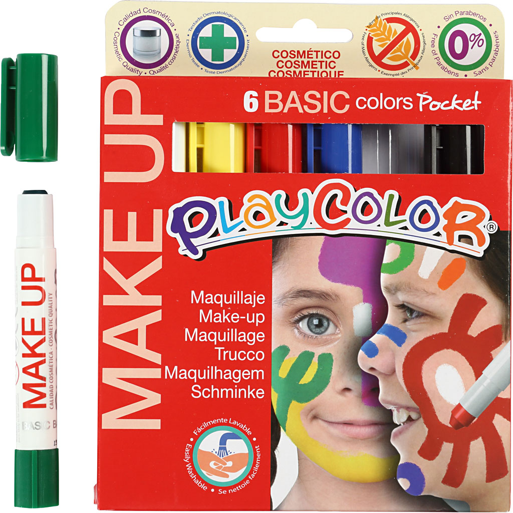 Ansiktsfarge Creativ Company Playcolor Make up Ass Farger 6x5 g/1 Pk