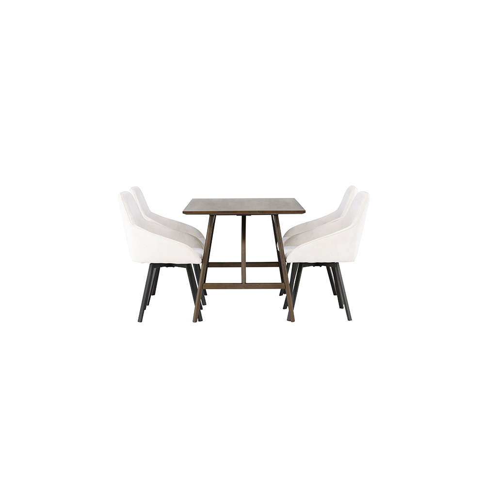 Spisegruppe Venture Home Kaseidon med 4 stk Rosie Stoler