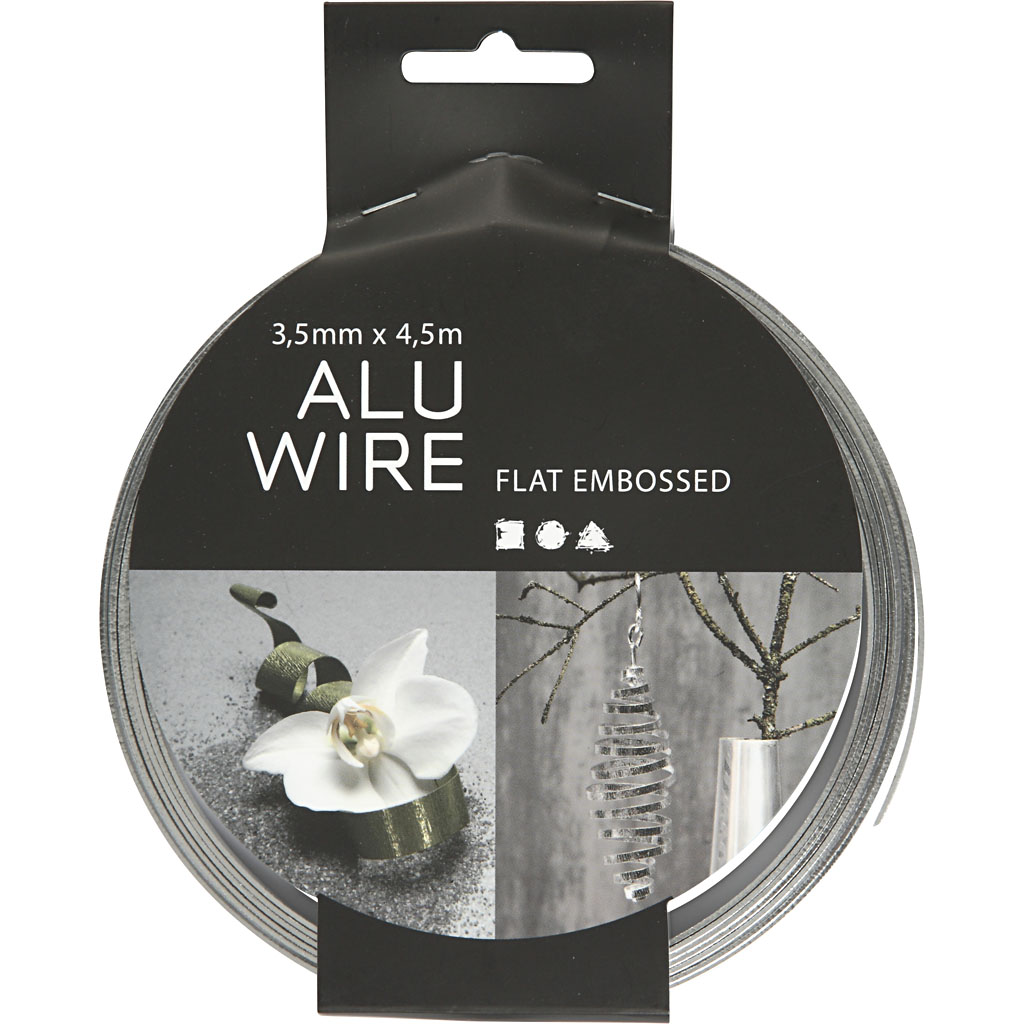 Aluminiumtråd Creativ Company Flat B3,5 mm 45 m/ 1 Rl