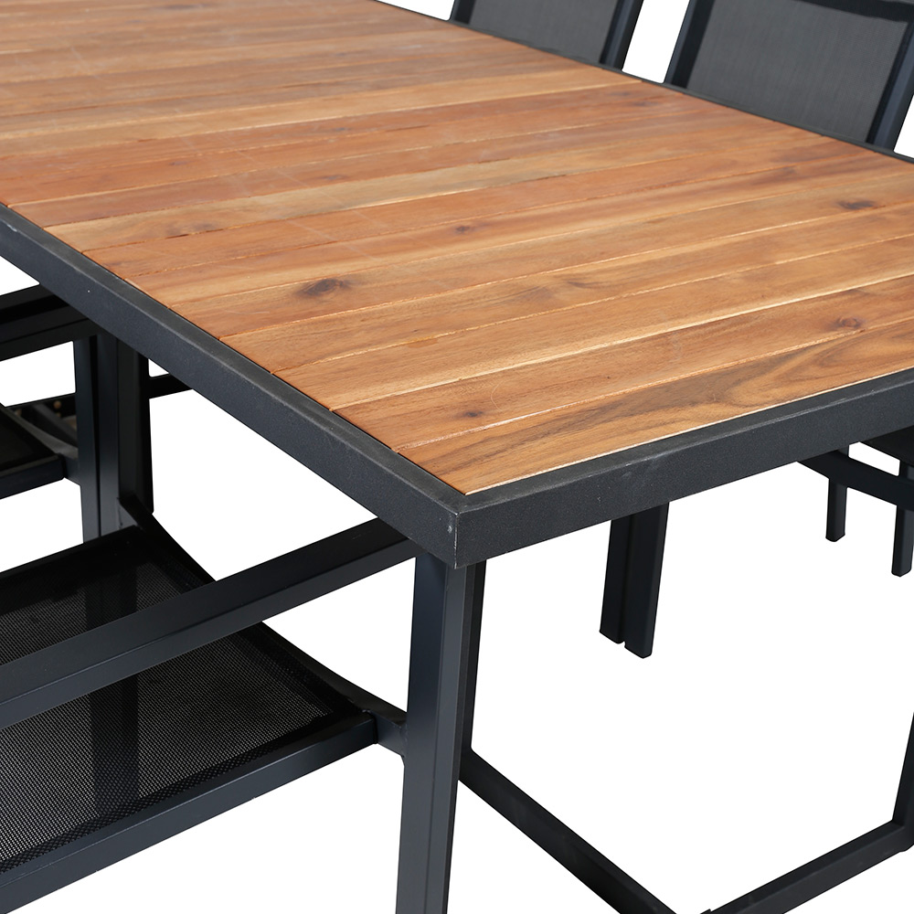 Spisegruppe Venture Home King med 6 Curz Stablebare Spisestoler