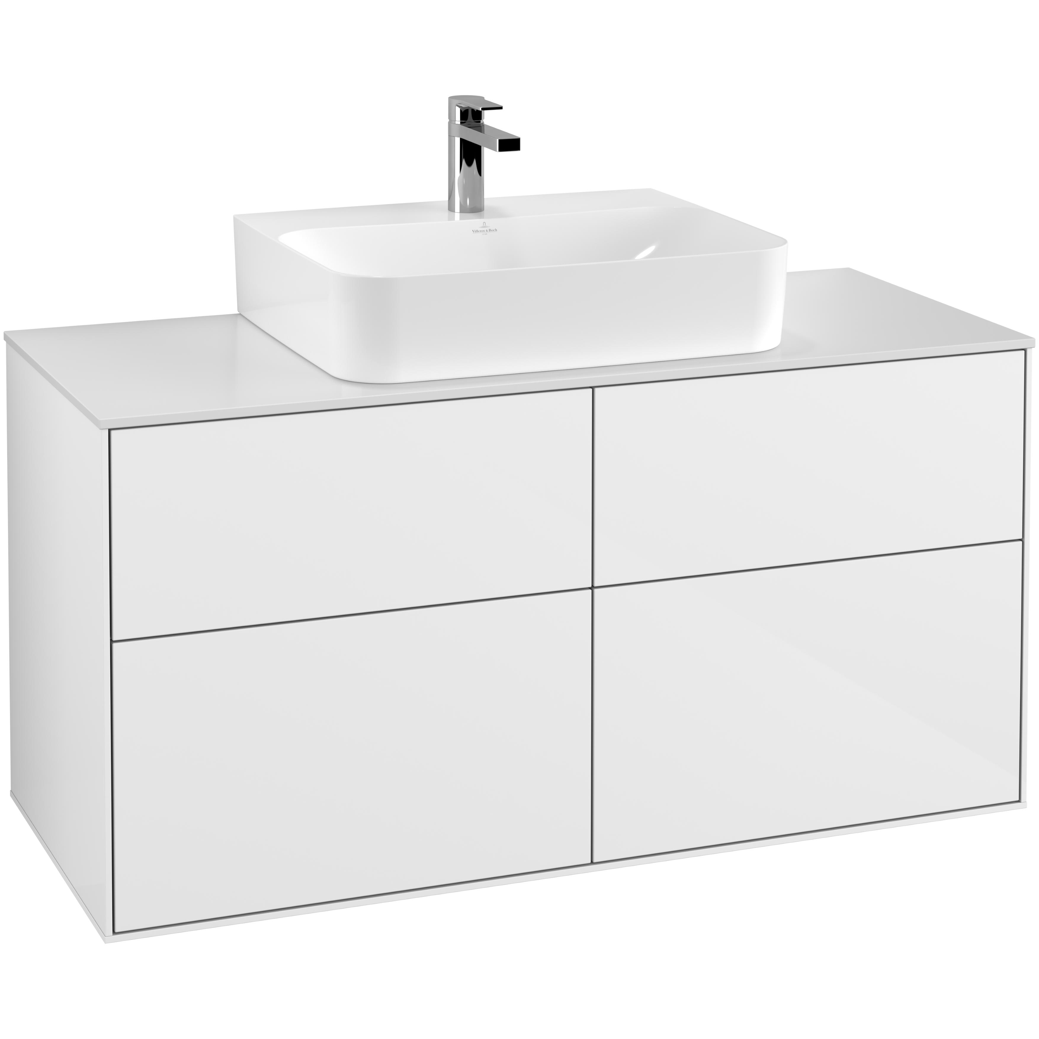 Tv&auml;ttst&auml;llssk&aring;p Villeroy & Boch Finion med 4 L&aring;dor och B&auml;nkskiva f&ouml;r Centrerat Tv&auml;ttst&auml;ll