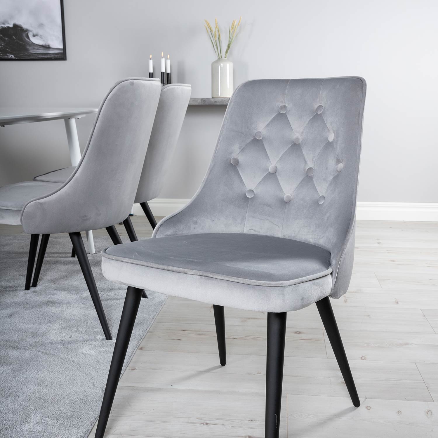 Spisegruppe Venture Home Pobbie med 6 Vera Stoler