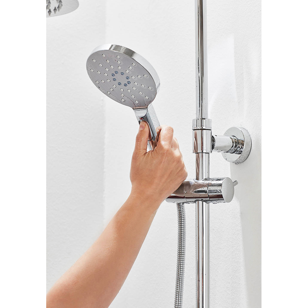 TAKDUSCH STUDIO KROM CC160 M 200MM DUSCHHUVUD Krom, cc-mål: 160 mm, Dusjhode: Ø200 mm