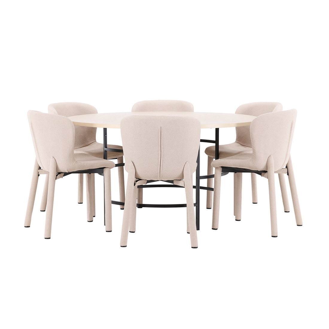 Spisegruppe Venture Home Copenhagen Ø140 cm med 6st Astoria Spisestoler