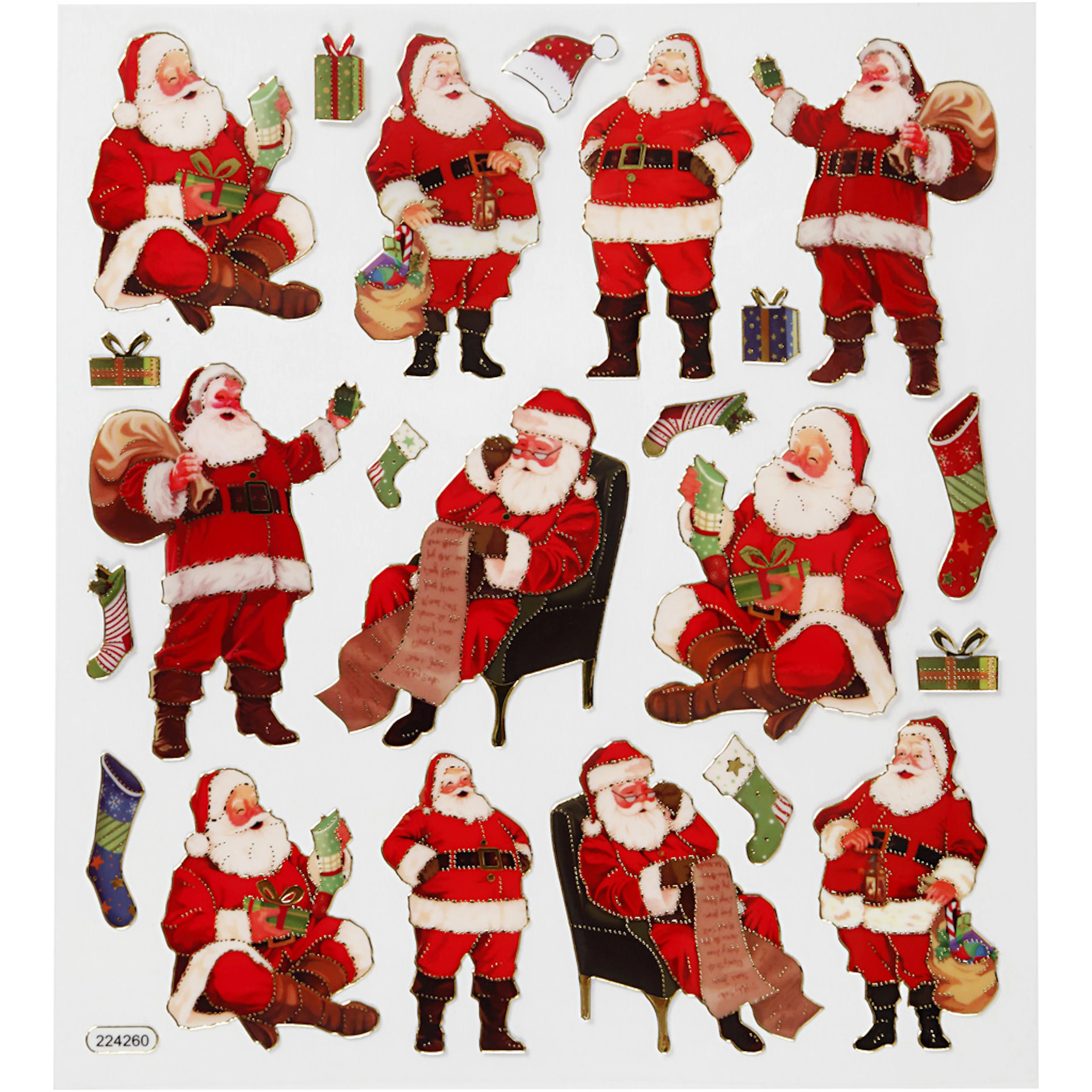 Klistremerker Creativ Company Klassisk Nisse 15x16,5 cm