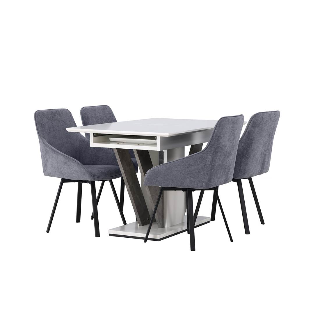 Spisegruppe Venture Home Disa med 4st Rosie Spisestoler