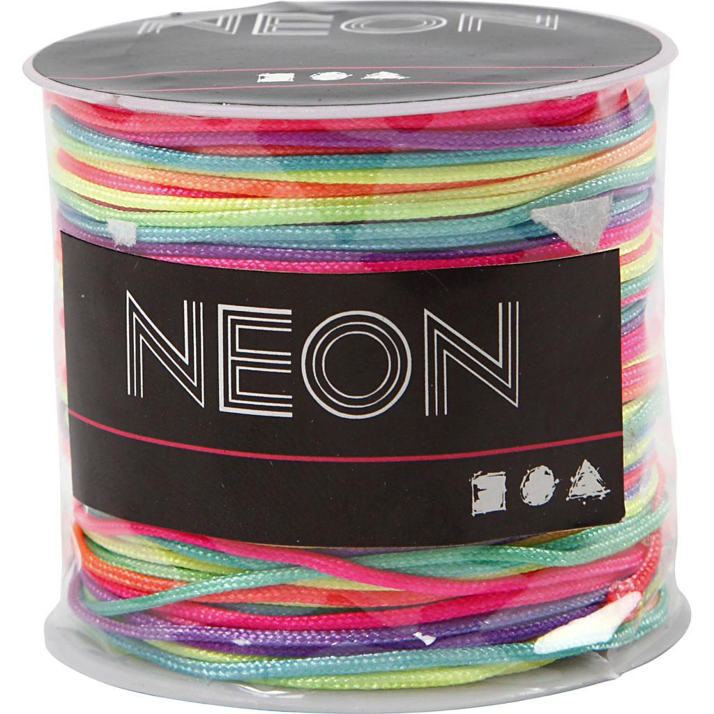 Knyttesnor Creativ Company Multicolor Neon 28 m/1 Rl