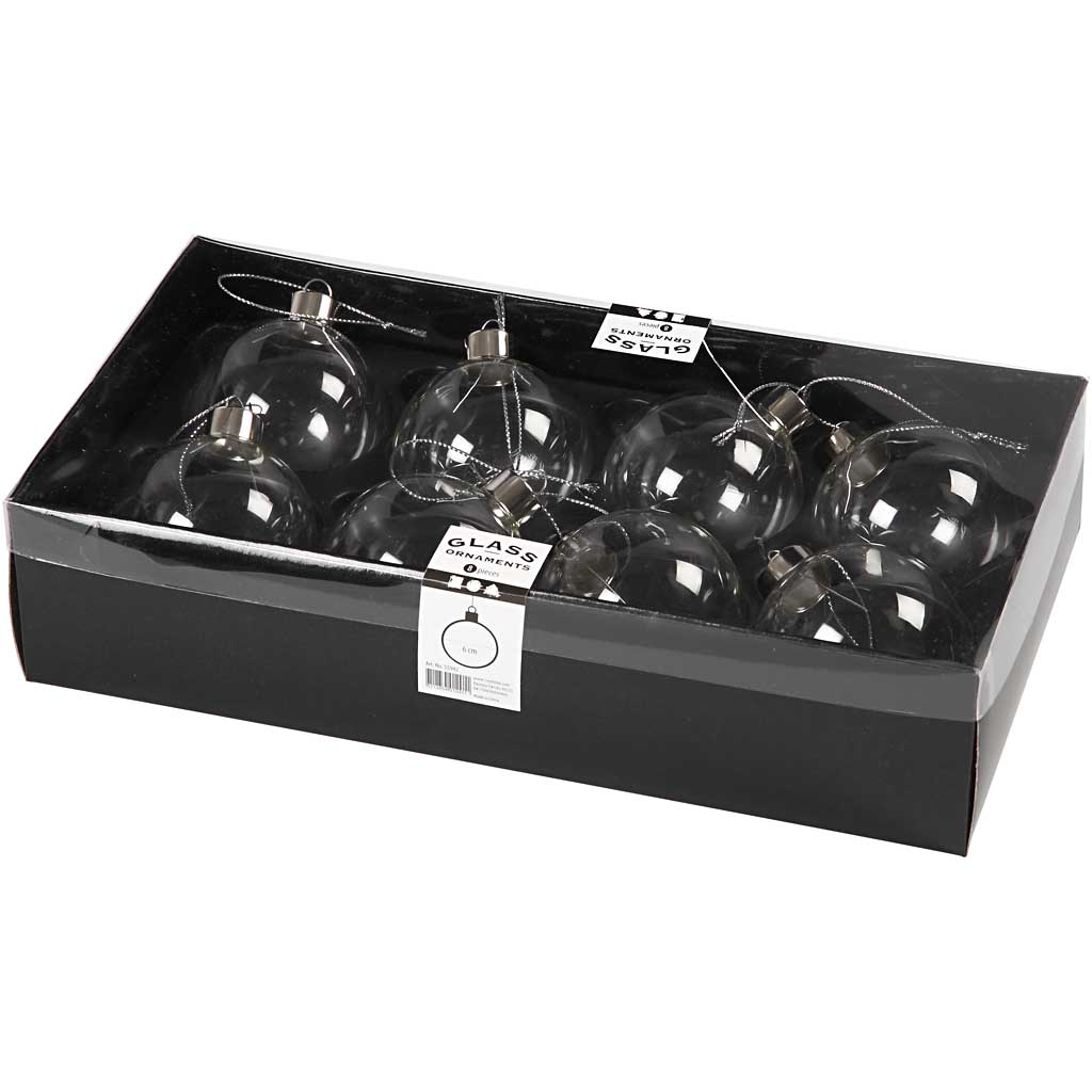 Glasskuler Creativ Company Transparent H 6,9 cm 8 stk/1 Pk