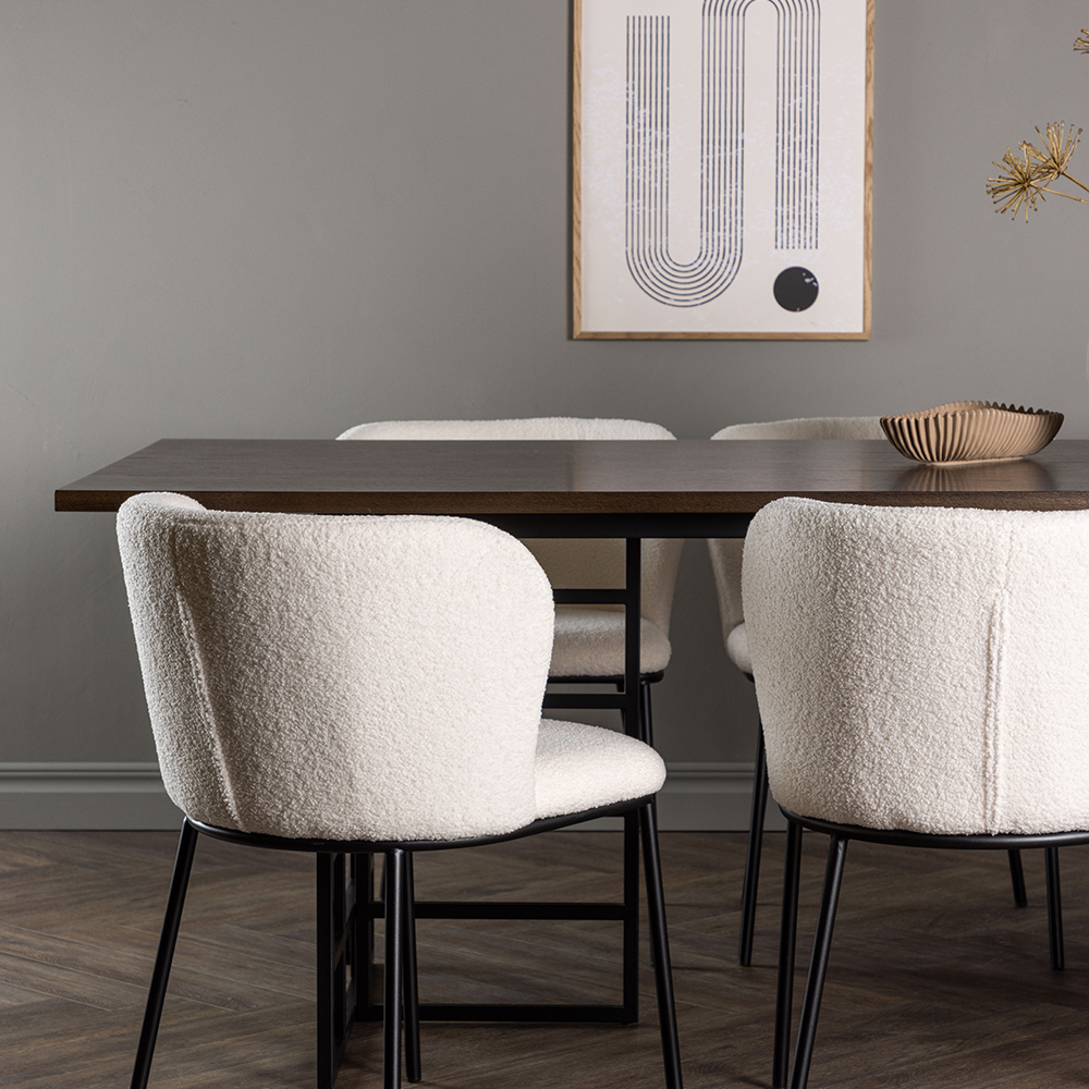 Spisegruppe Venture Home Ystad med 6 stk Edina Stoler