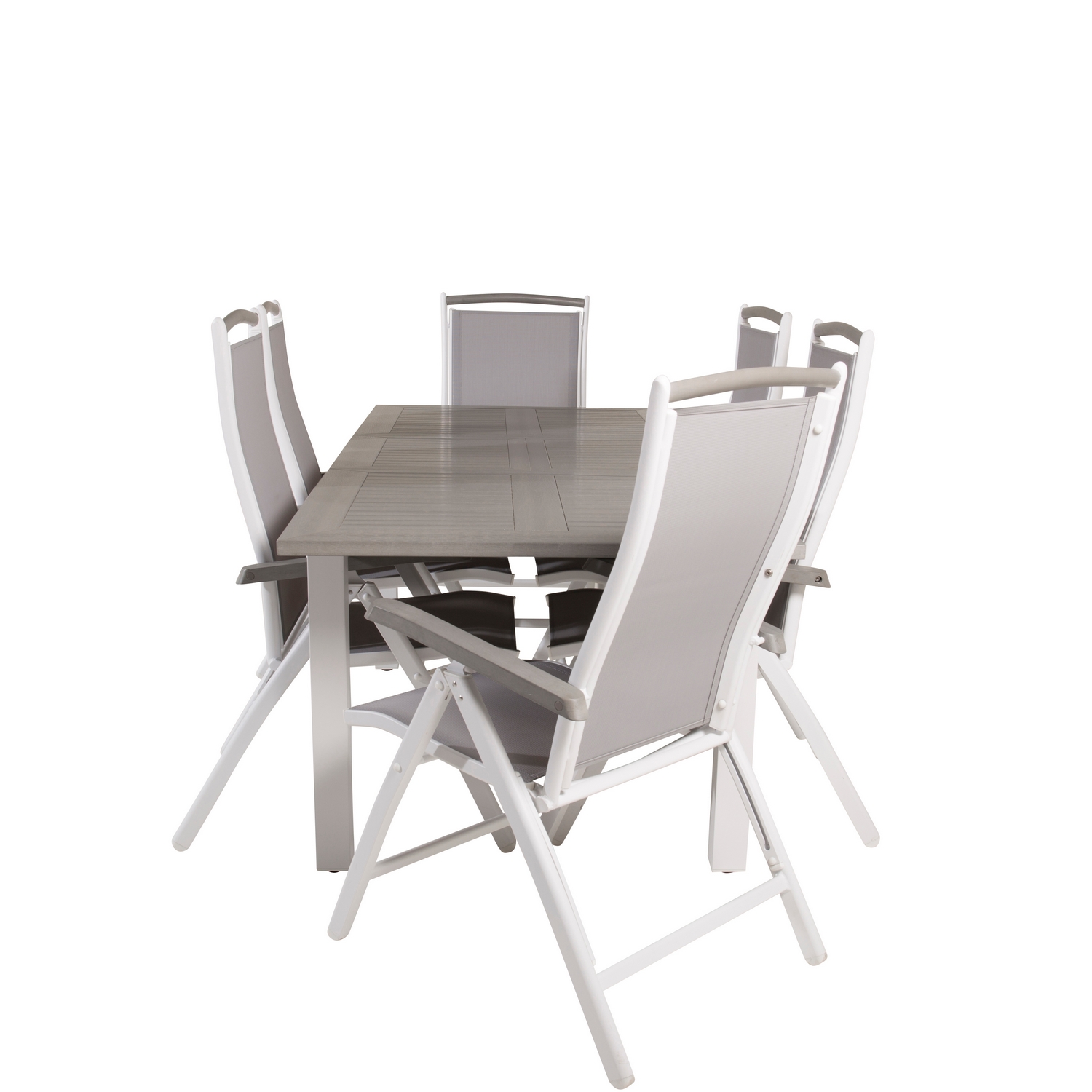 Spisegruppe Venture Home Aleyna 152/210 med 6 Stoler