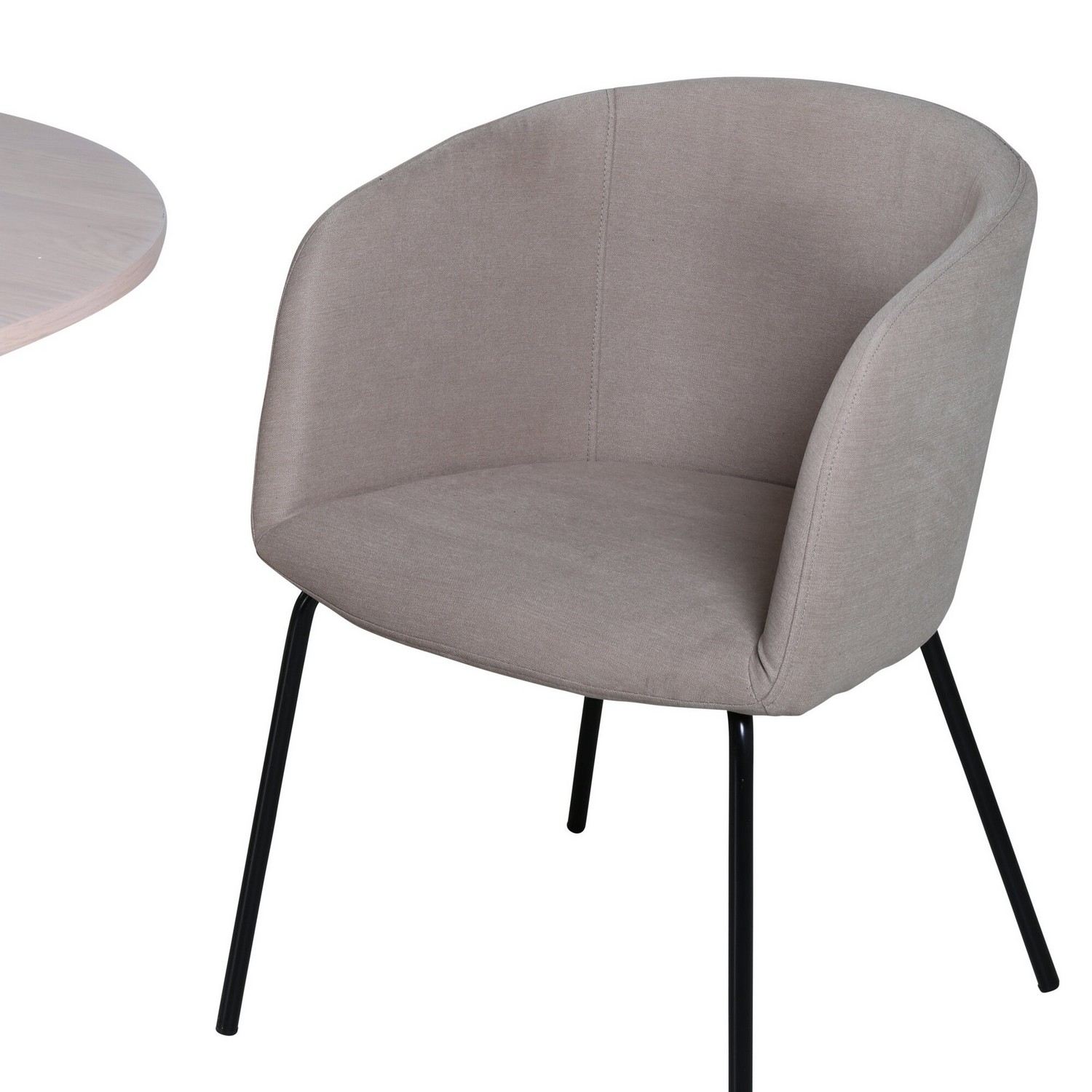 Spisegruppe Venture Home Bianca Rund med 4 Bergen Stoler Polyester