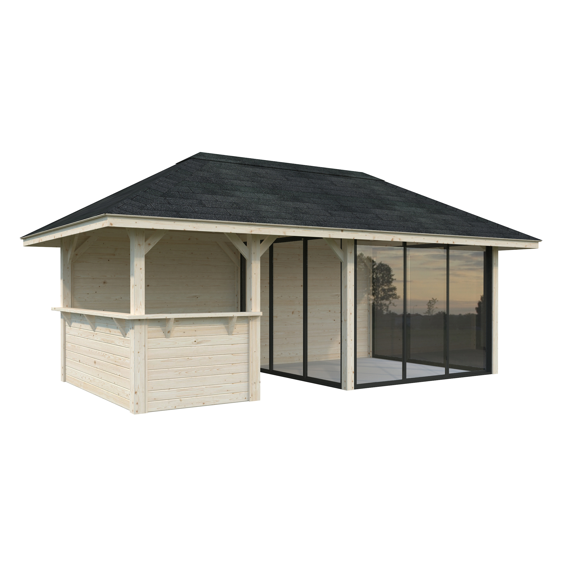 Hagestue Palmako Bianca 16,6 m2 Sett 208 Slide