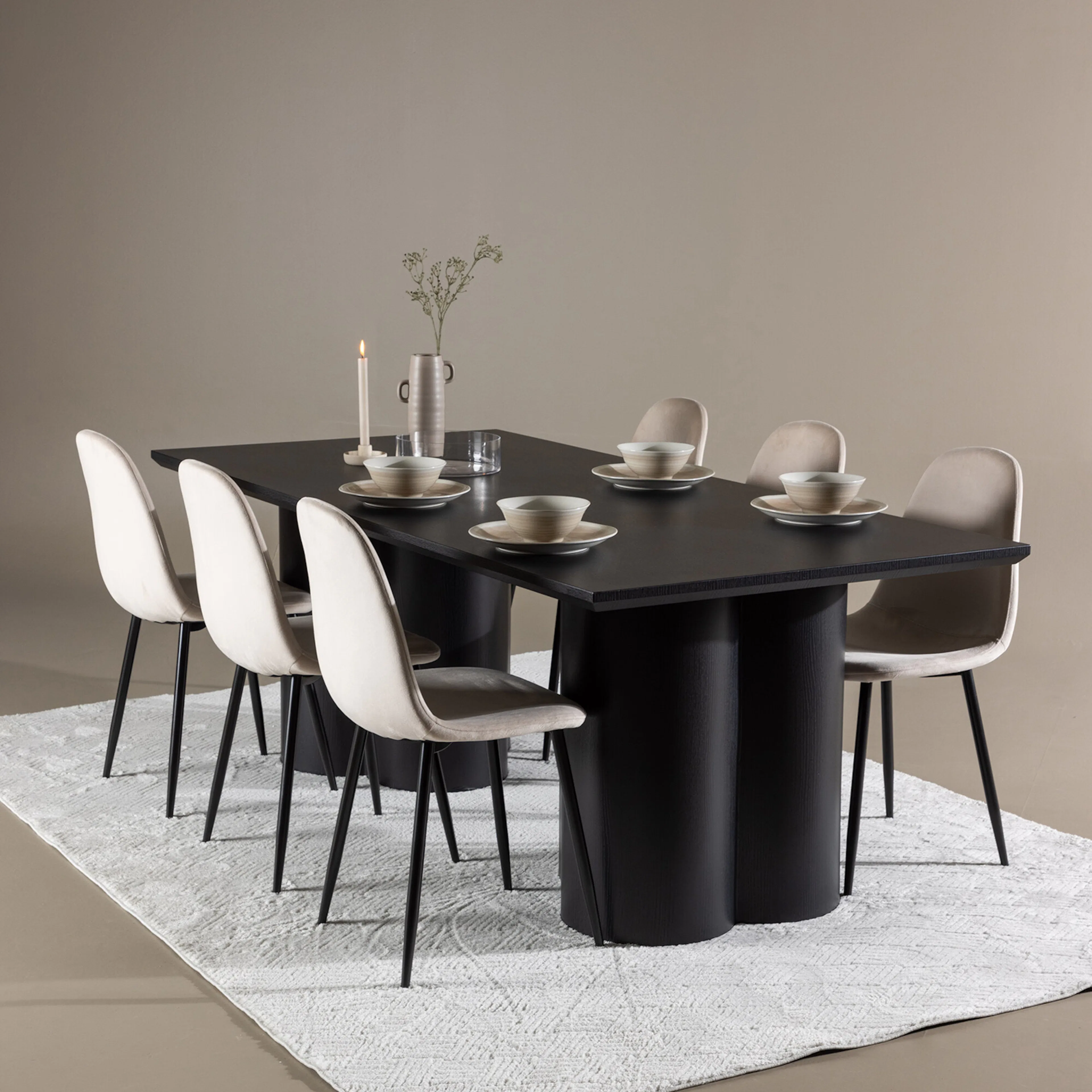Svart/Beige