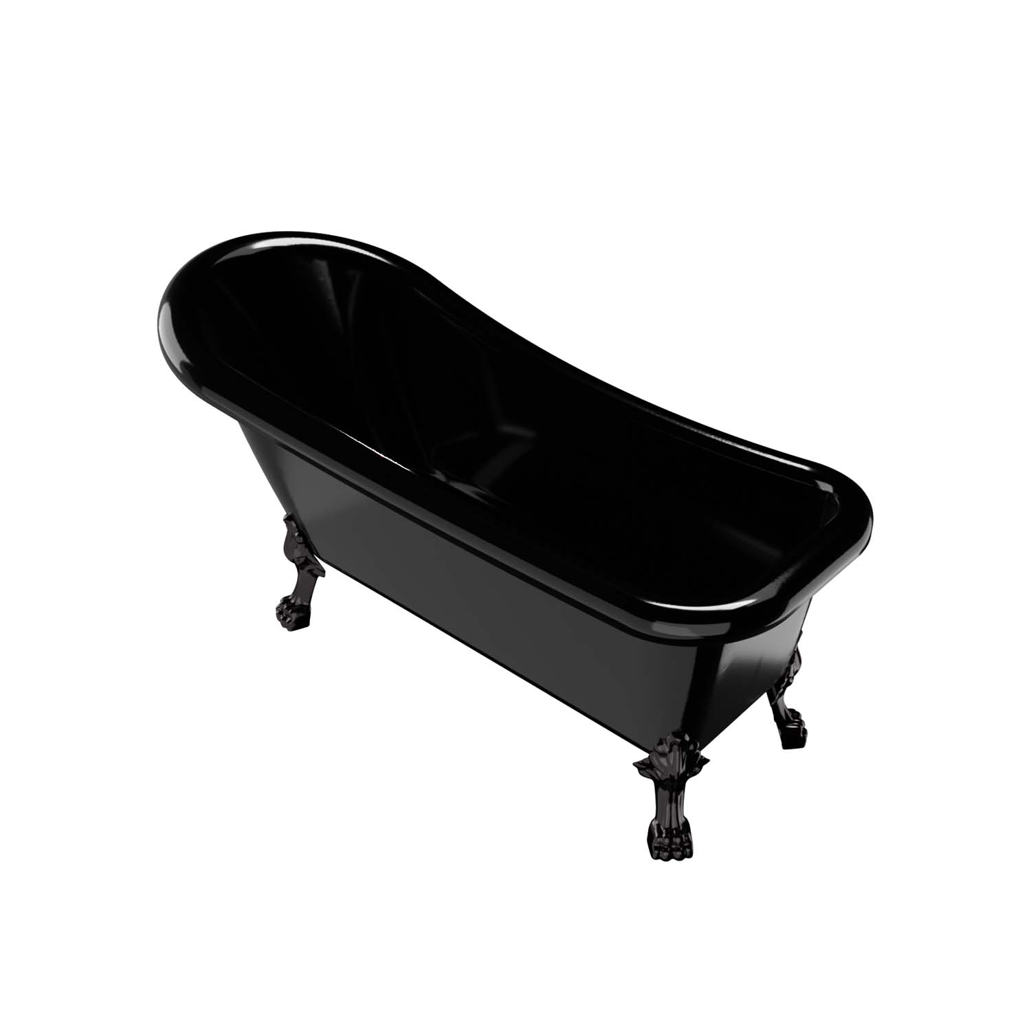 Badekar Bathlife Ideal Sort med Føtter