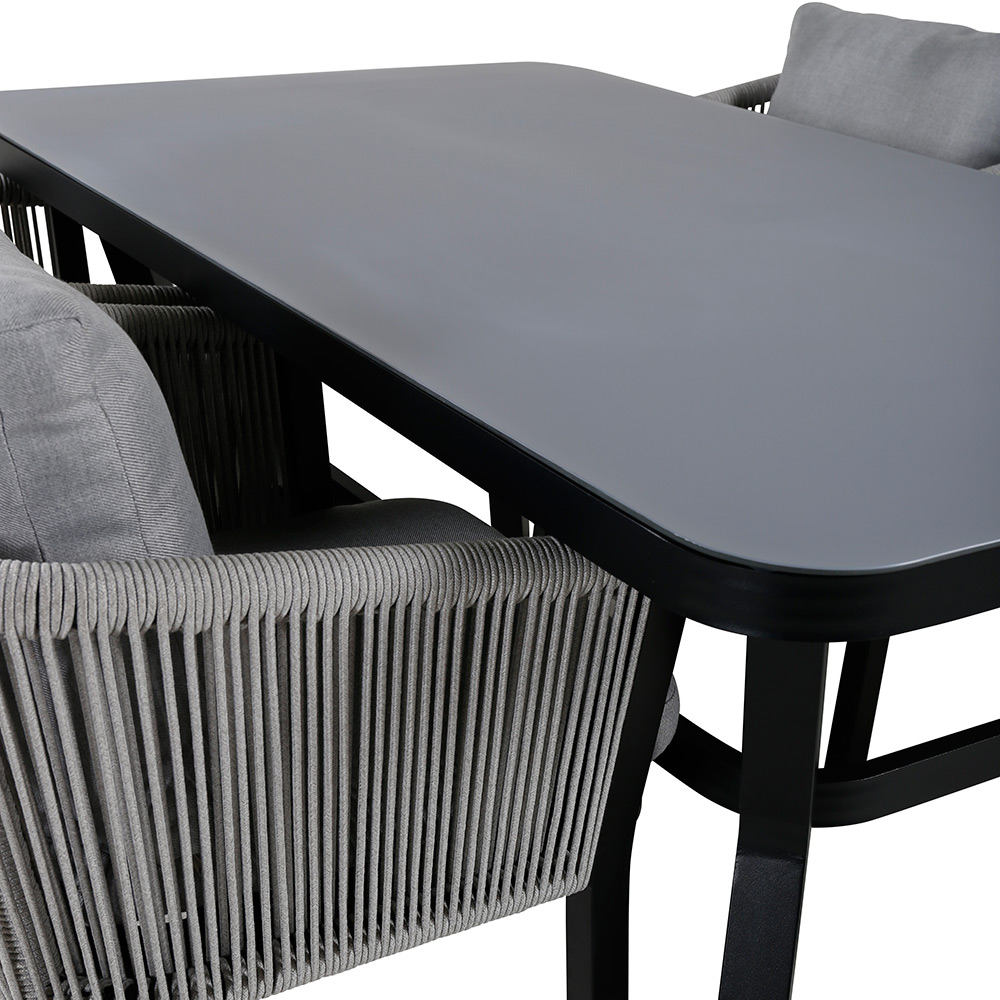 Spisegruppe Venture Home Vyn Sort med 4 Vyn Spisestoler
