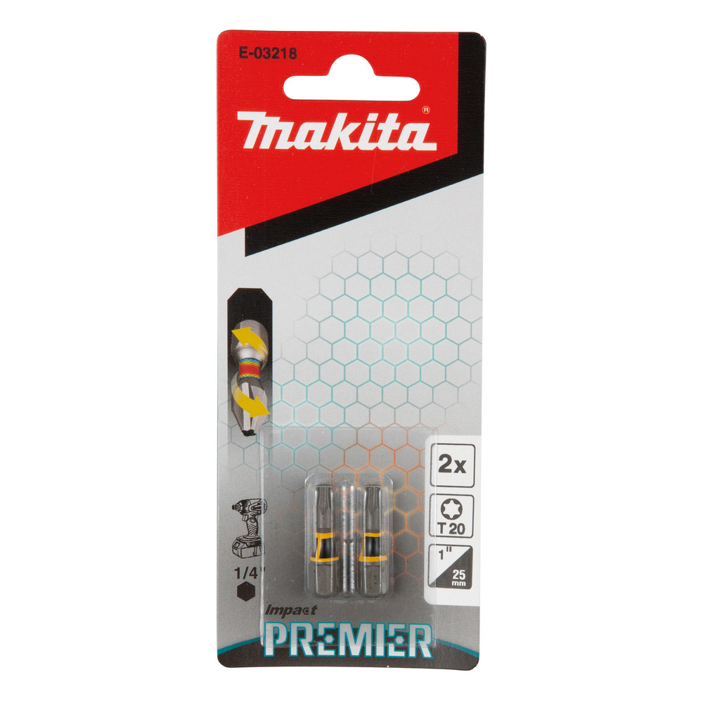 Bits Makita Impact Premier E-03218 T20 25 mm 2-pk