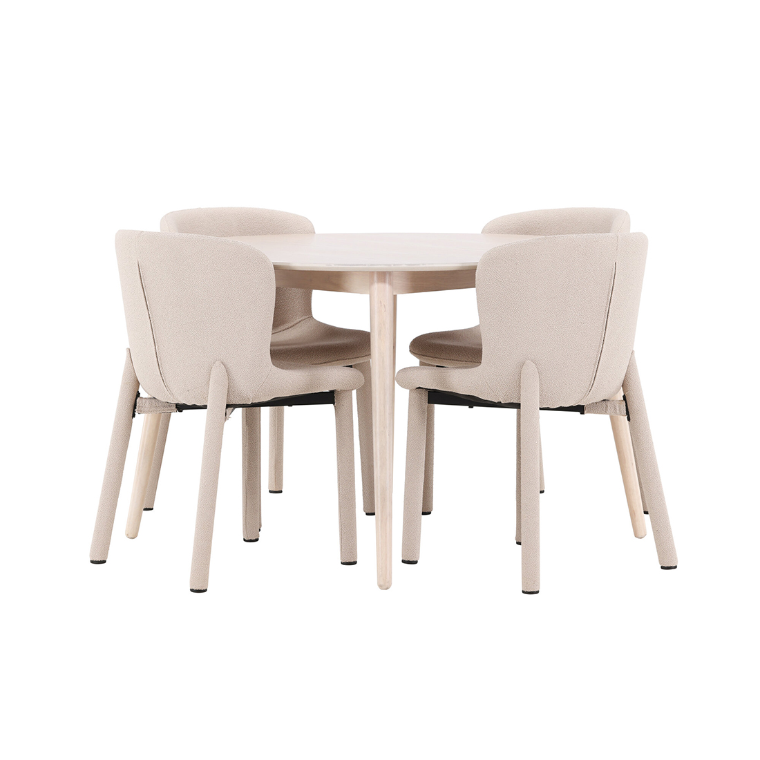 Spisegruppe Venture Home Flora Ø120 cm med 4st Astoria Spisestoler