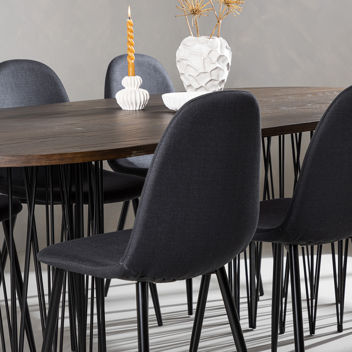 Spisegruppe furniture/fashion Stone med 6 Polar Stoler