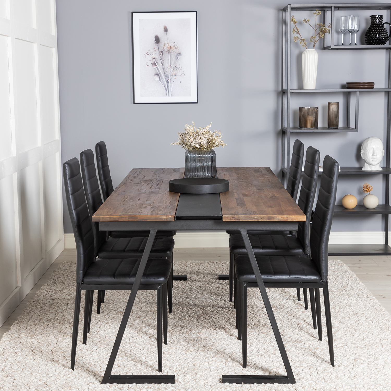 Spisegruppe Venture Home Jane med 6 Sly Stoler