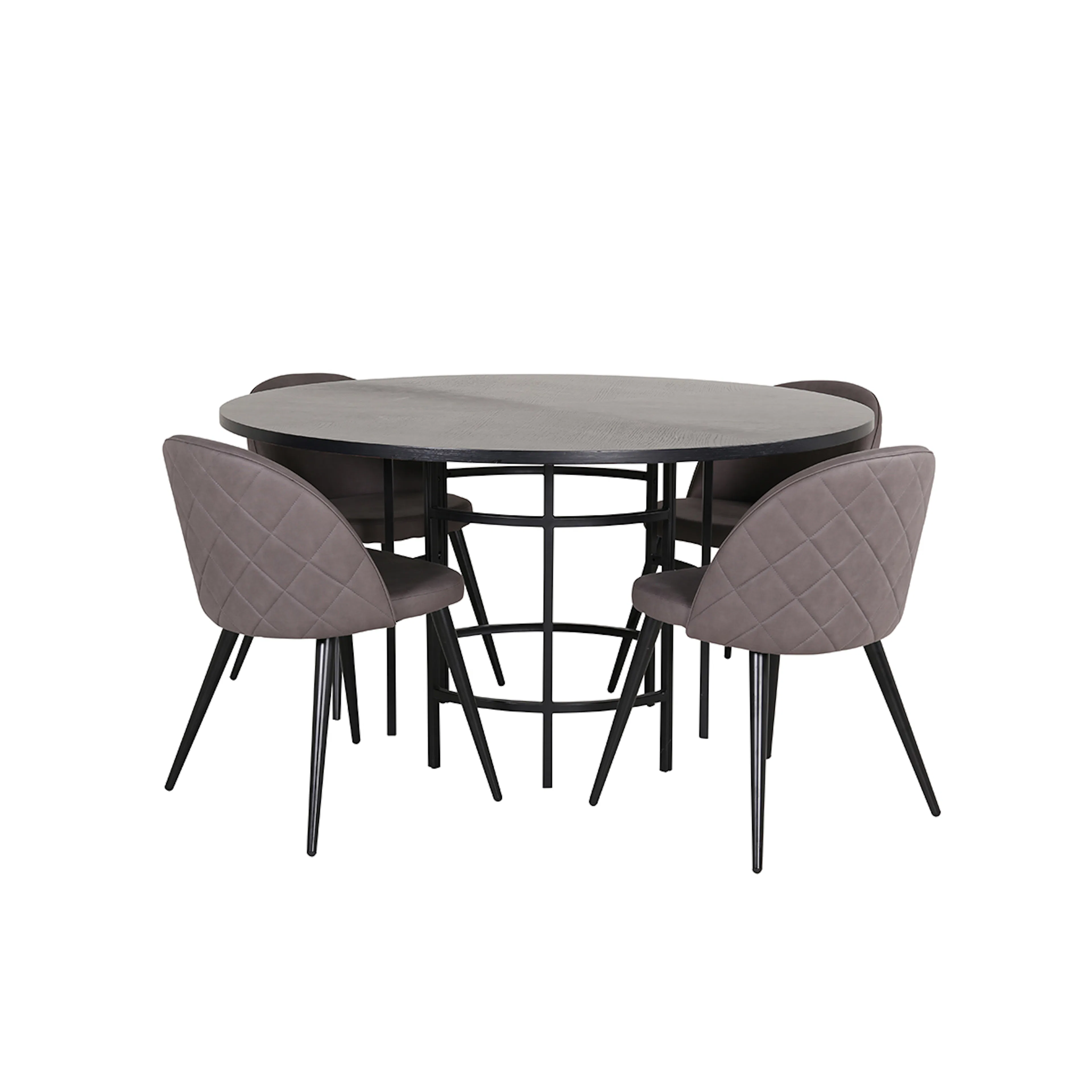 Spisegruppe furniture/fashion Copenhagen Ø140 cm med 4 Velvet Stoler