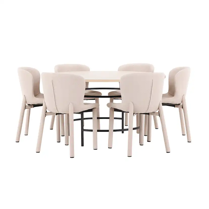 Spisegruppe Venture Home Copenhagen Ø140 cm med 6st Astoria Spisestoler