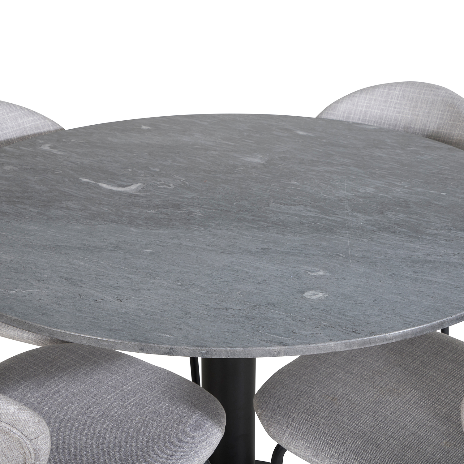 Estelle Round Dining Table ø106+Vault Dining Chair Sort/Grå