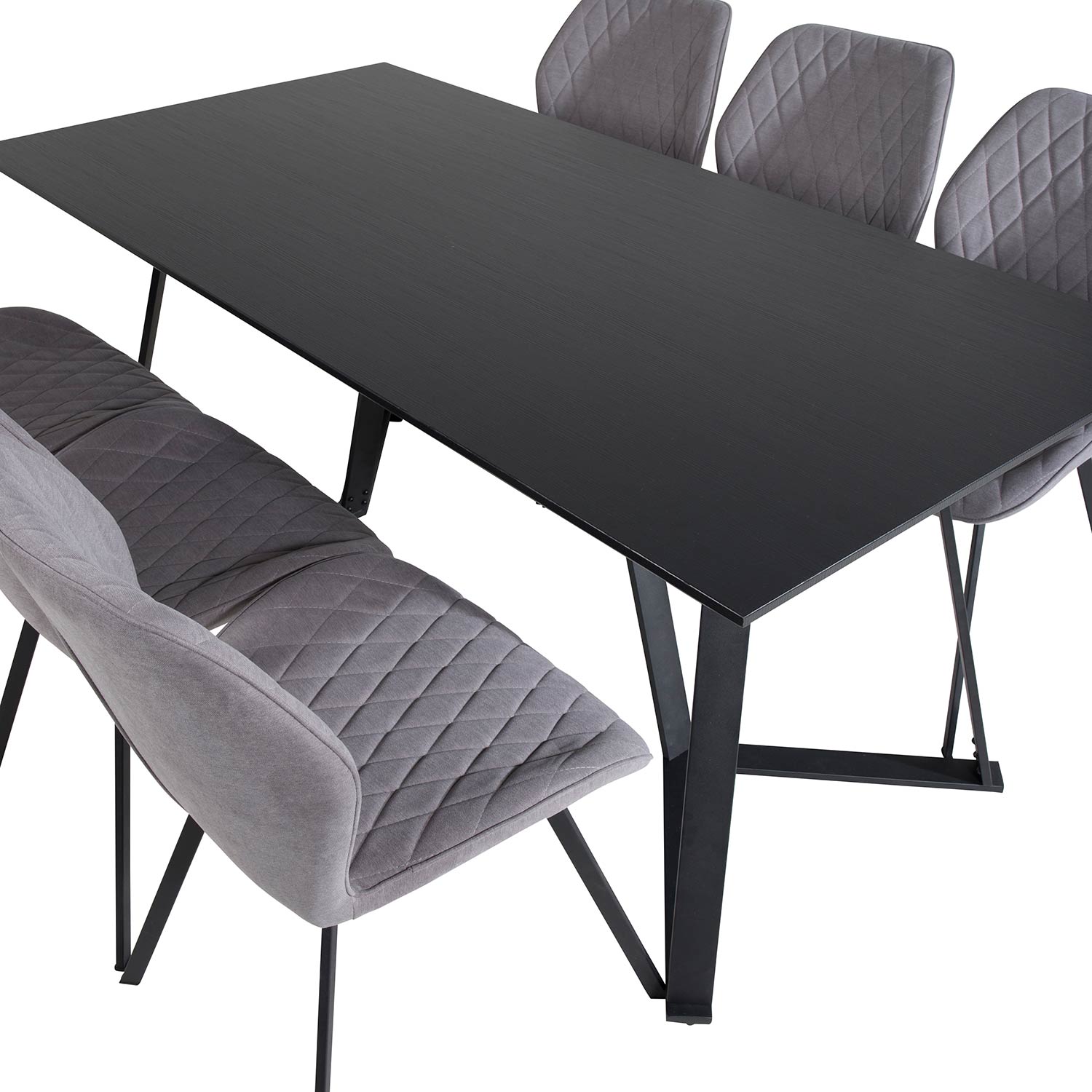 Spisegruppe Venture Home Madde med 6 Geneva Stoler