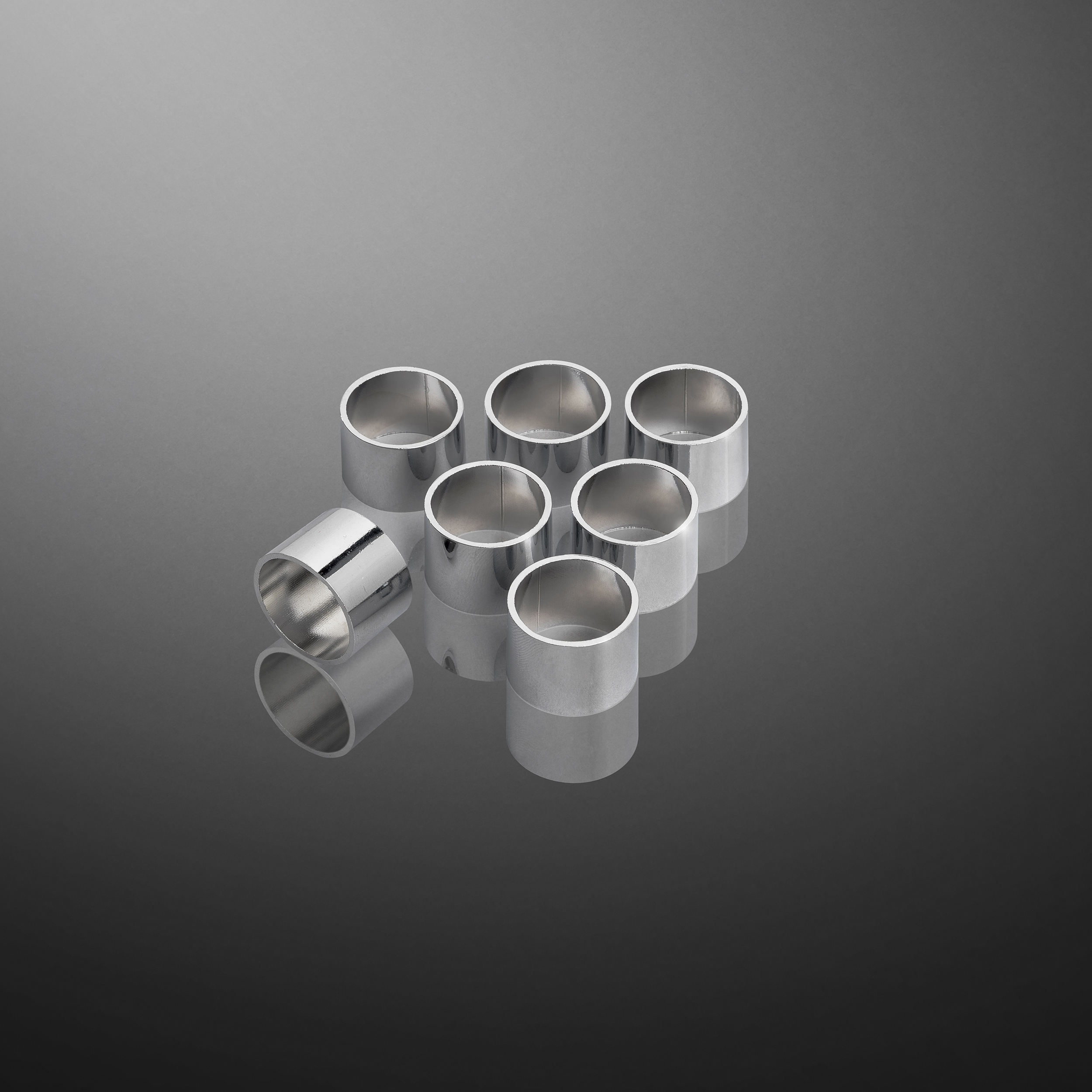 Dekorationshylsor silver 7 st Krom