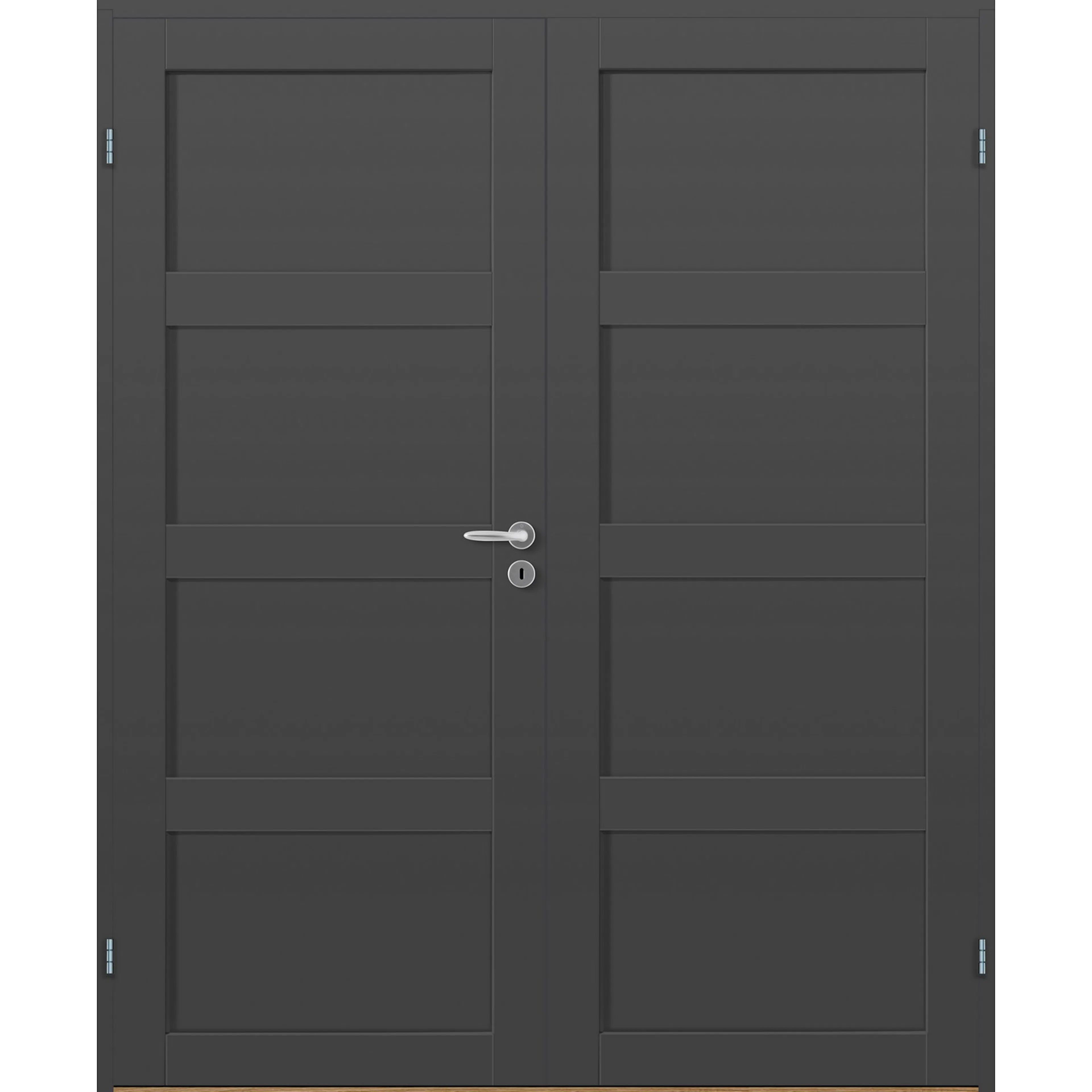 DØRBL TF BASE 4 13X20 MGRÅ BxH: 133x200 (dørbladmål: 62,5+62,5x194), NCS S-7500-N, Mørk Grå