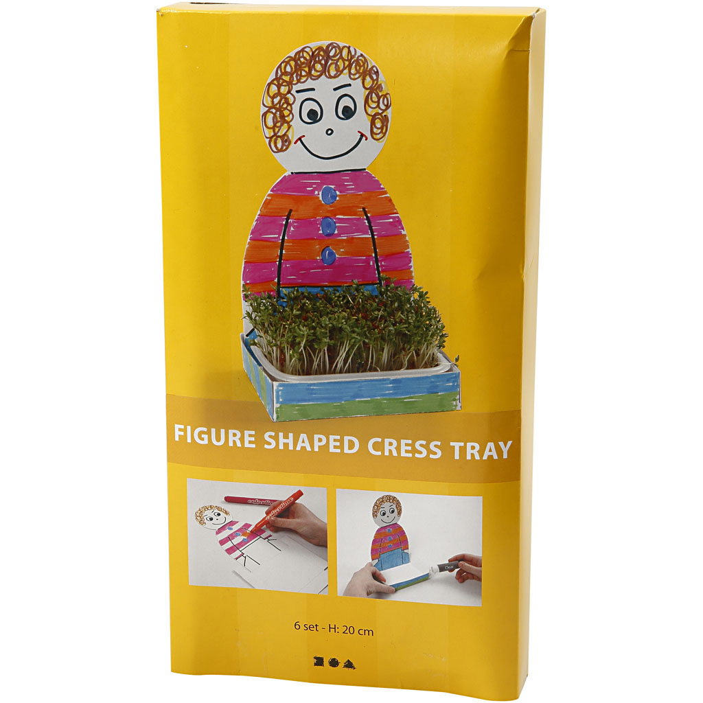 Karsebrettfigurer Creativ Company Hvit Kropp 6 Sett/1 Pk