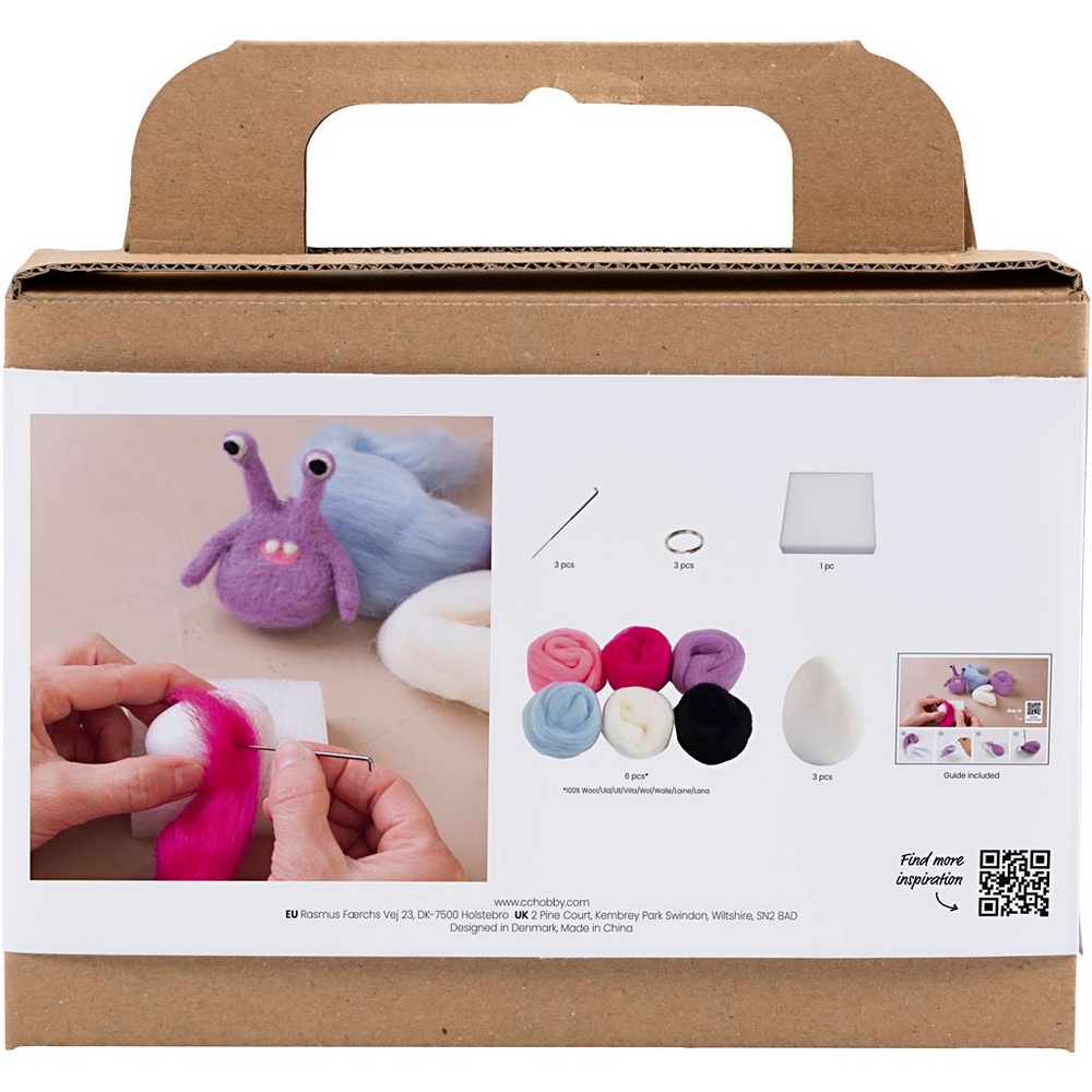 Hobbysett Creativ Company Mini DIY Kit Monster Nålefilting