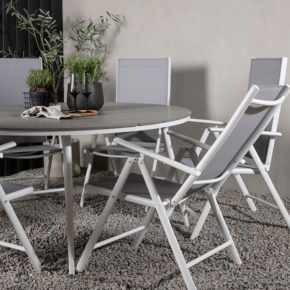 Spisegruppe Venture Home Break Ø150 cm med 6 Break Stoler