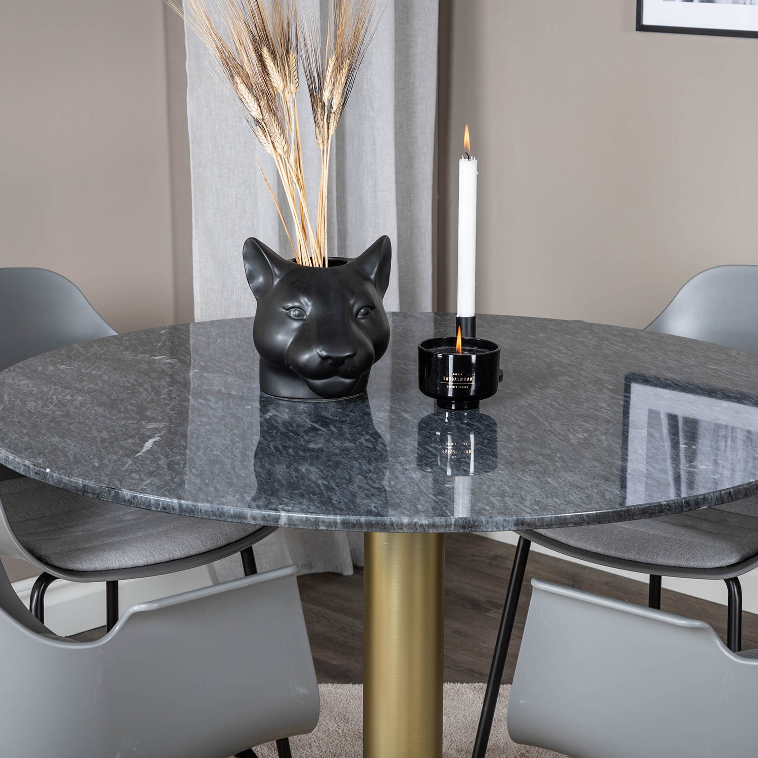 Spisegruppe Venture Home Estelle med 4 Colombine Stoler